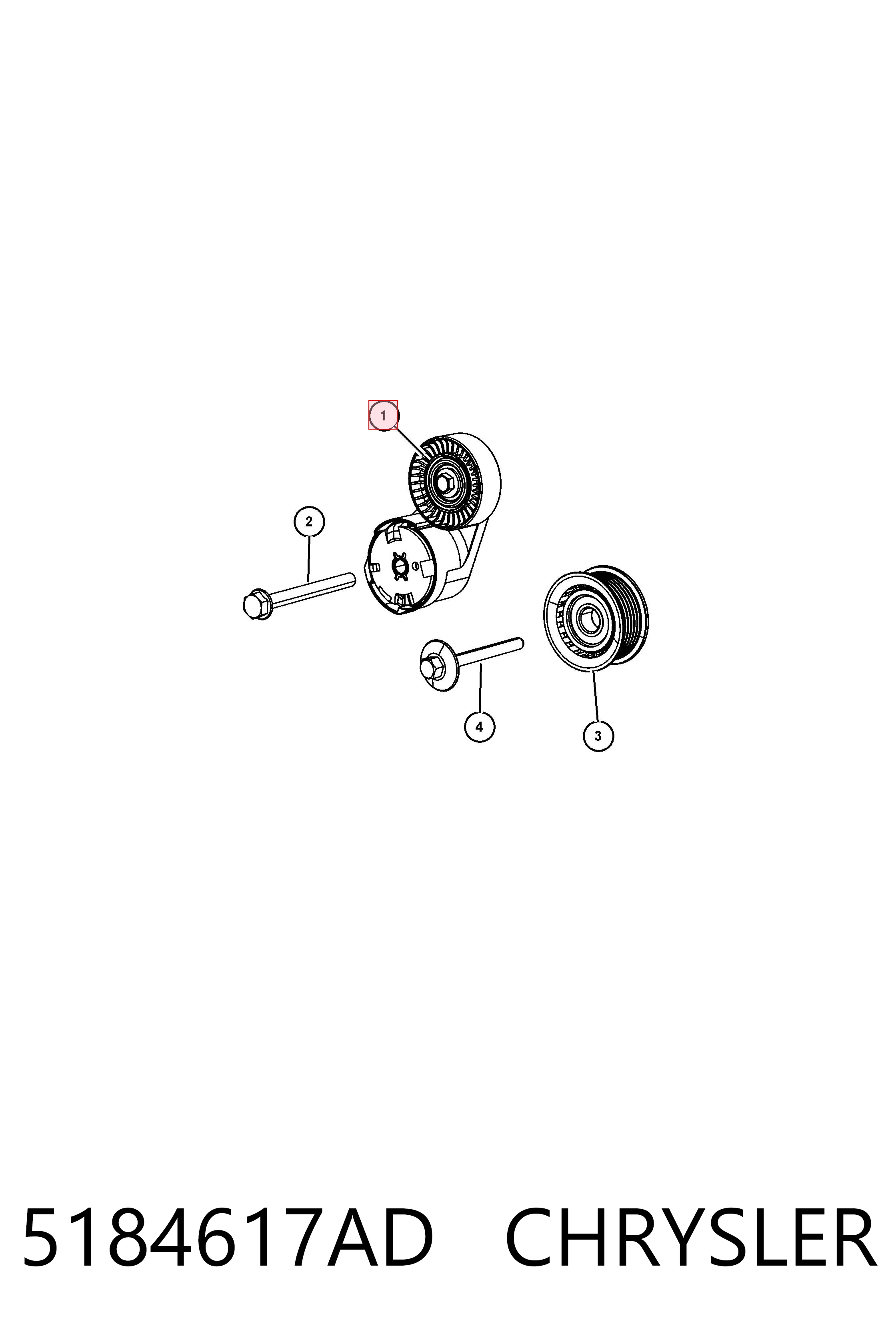 5184617AD Chrysler Reguladora de tensão da correia de transmissão