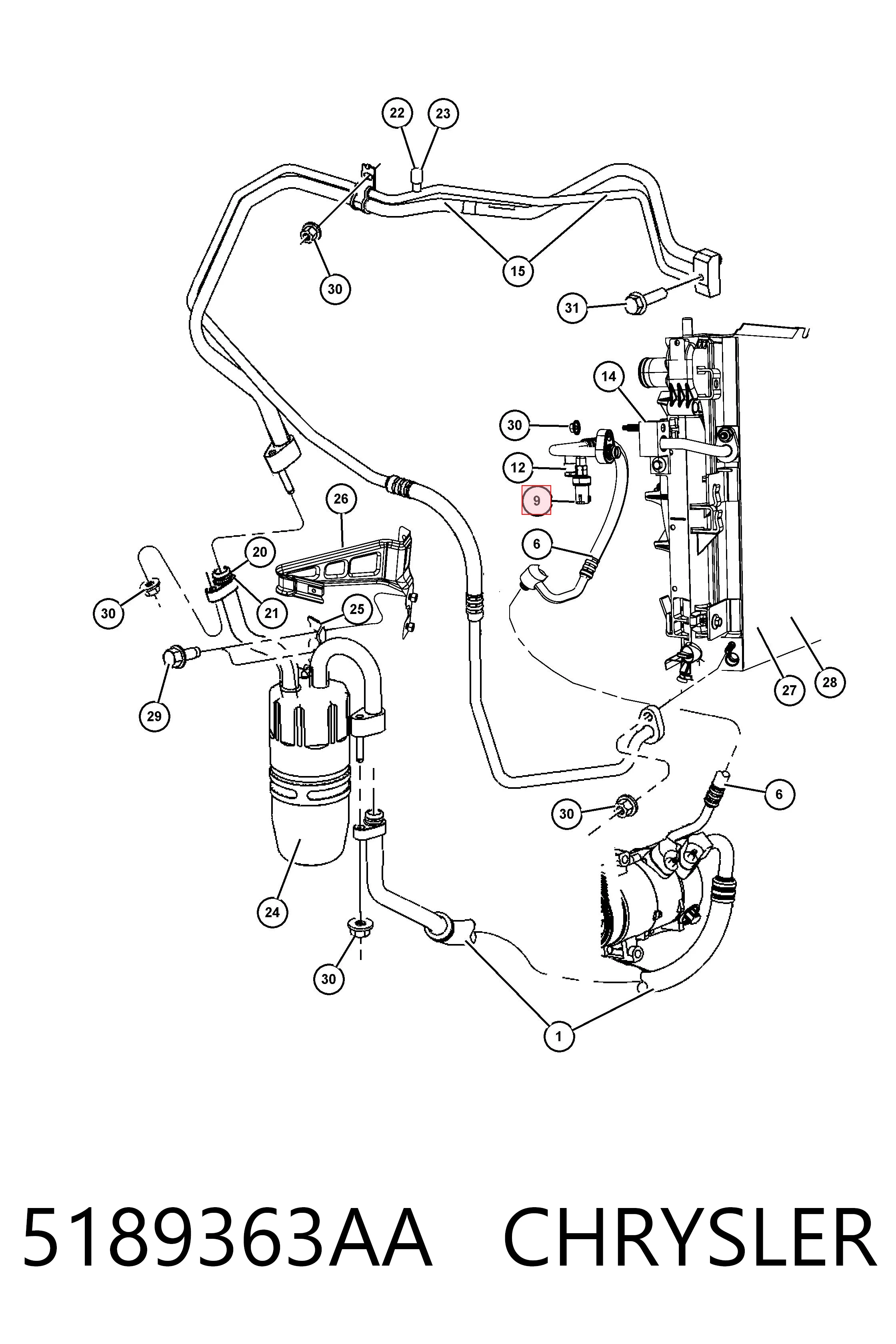 Sensor de pressão absoluta de aparelho de ar condicionado Mitsubishi 05189363AA preço, a partir de 29,30 USD