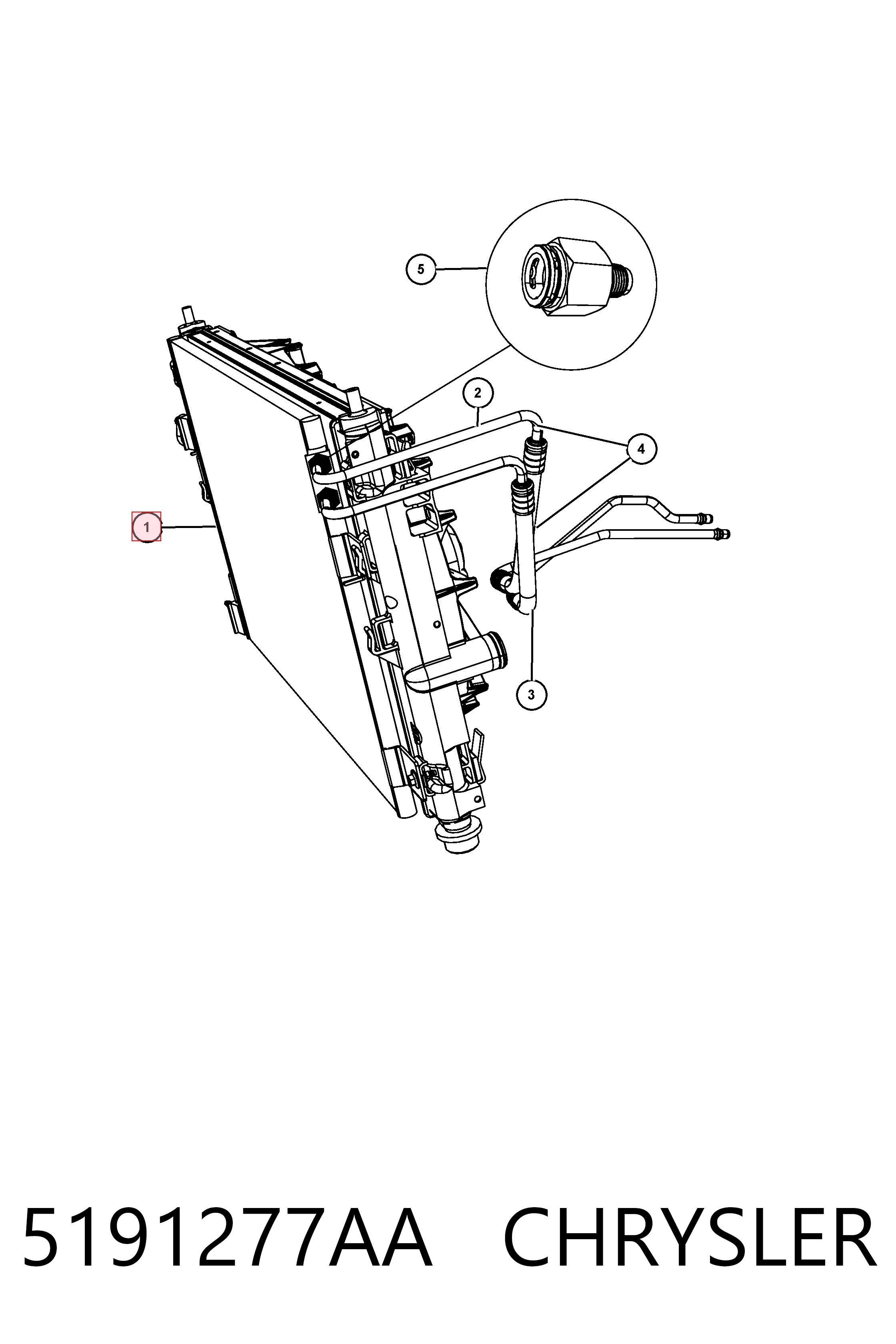 Compre K68004296AA Fiat/Alfa/Lancia Radiador de aparelho de ar condicionado