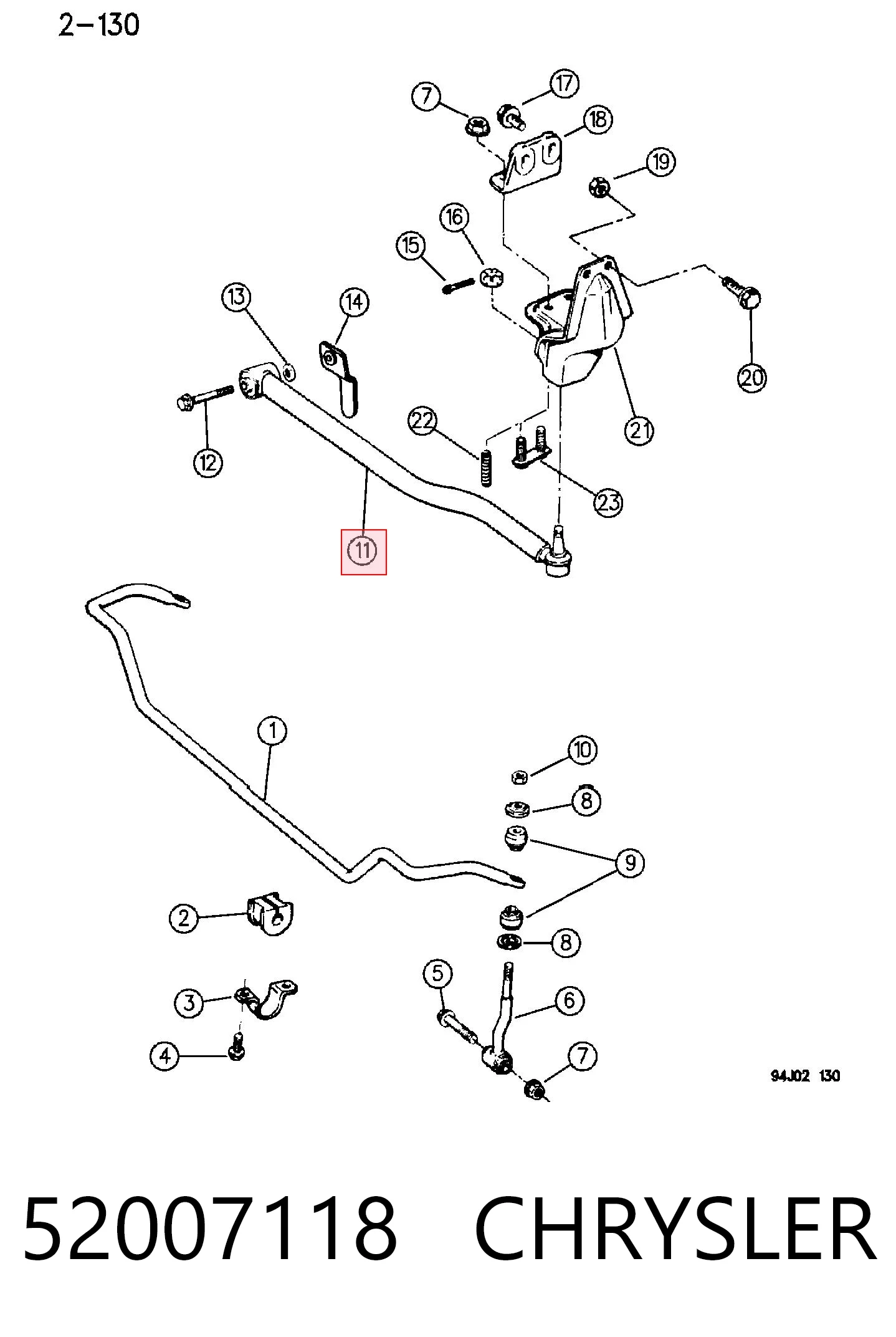 Compre K52088432 Fiat/Alfa/Lancia Barra de estabilidade transversal dianteira