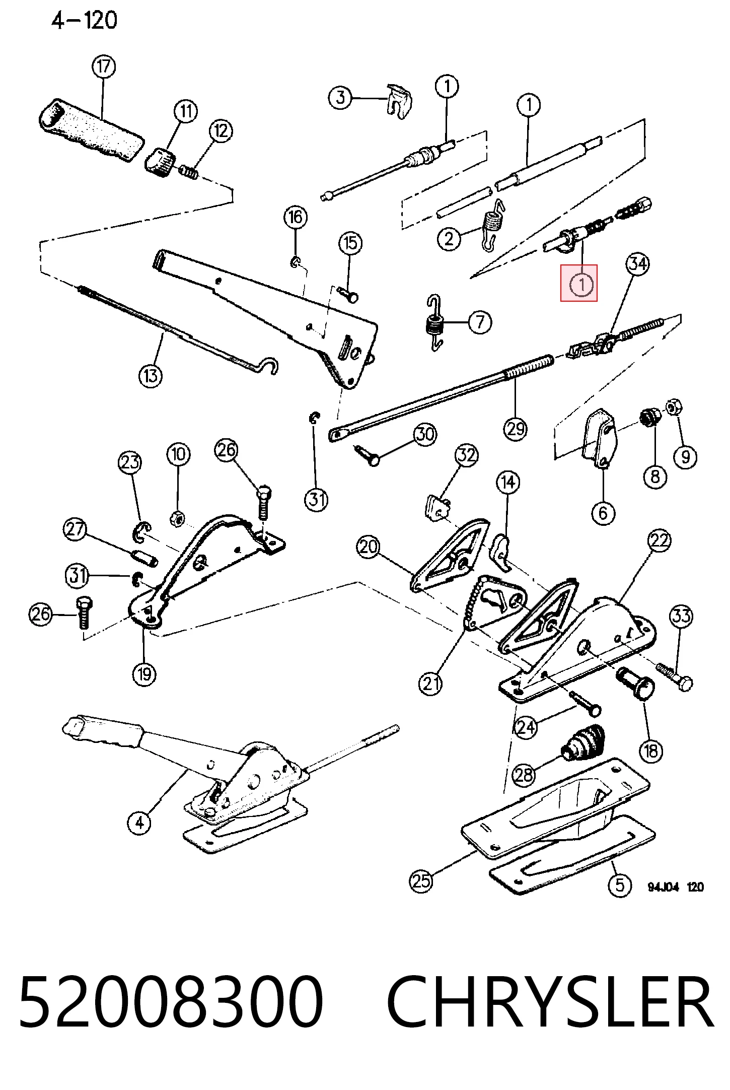  Cabo traseiro direito/esquerdo do freio de estacionamento Jeep Cherokee II SUV (XJ) (1988 - 2001) II
