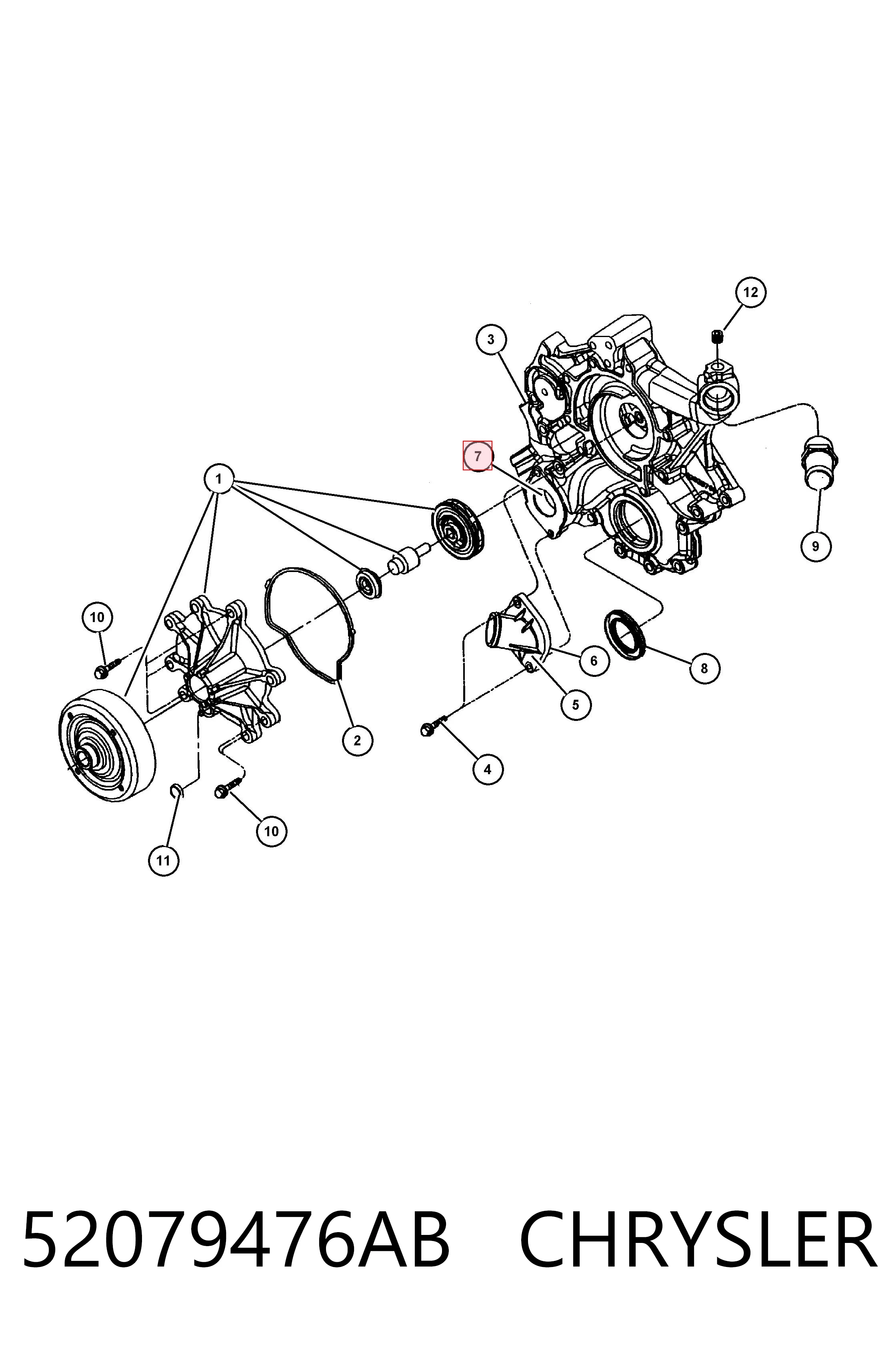 52079476AB Chrysler Termostato