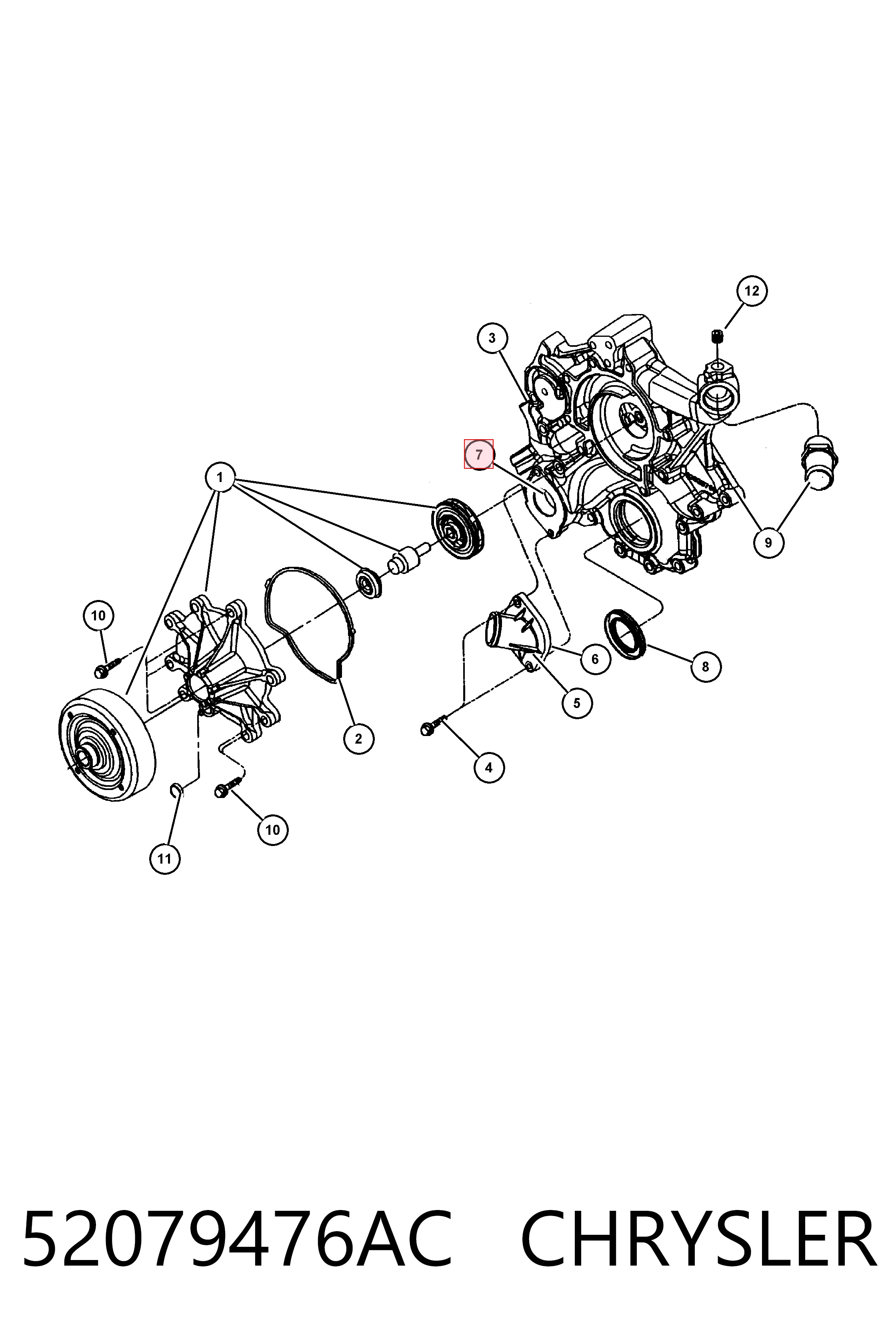 52079476AC Chrysler Termostato