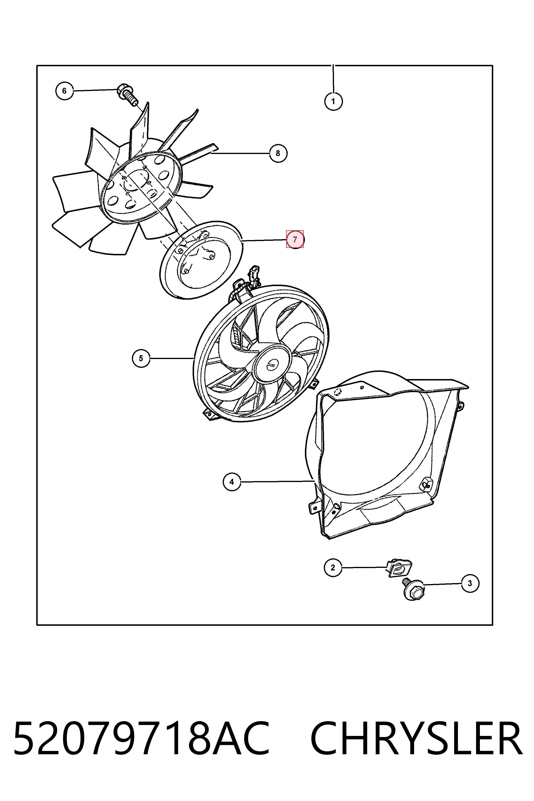 Acoplamento viscoso de ventilador de esfriamento K68064766AA Fiat/Alfa/Lancia