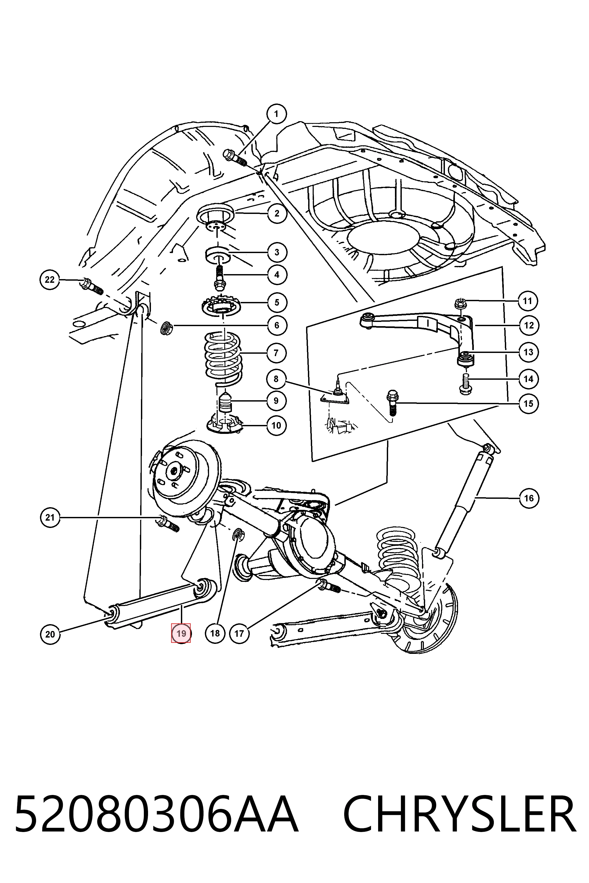 Braço oscilante (tração) longitudinal inferior esquerdo/direito de suspensão traseira Fiat/Alfa/Lancia K52080306AA preço, a partir de 95,29 USD