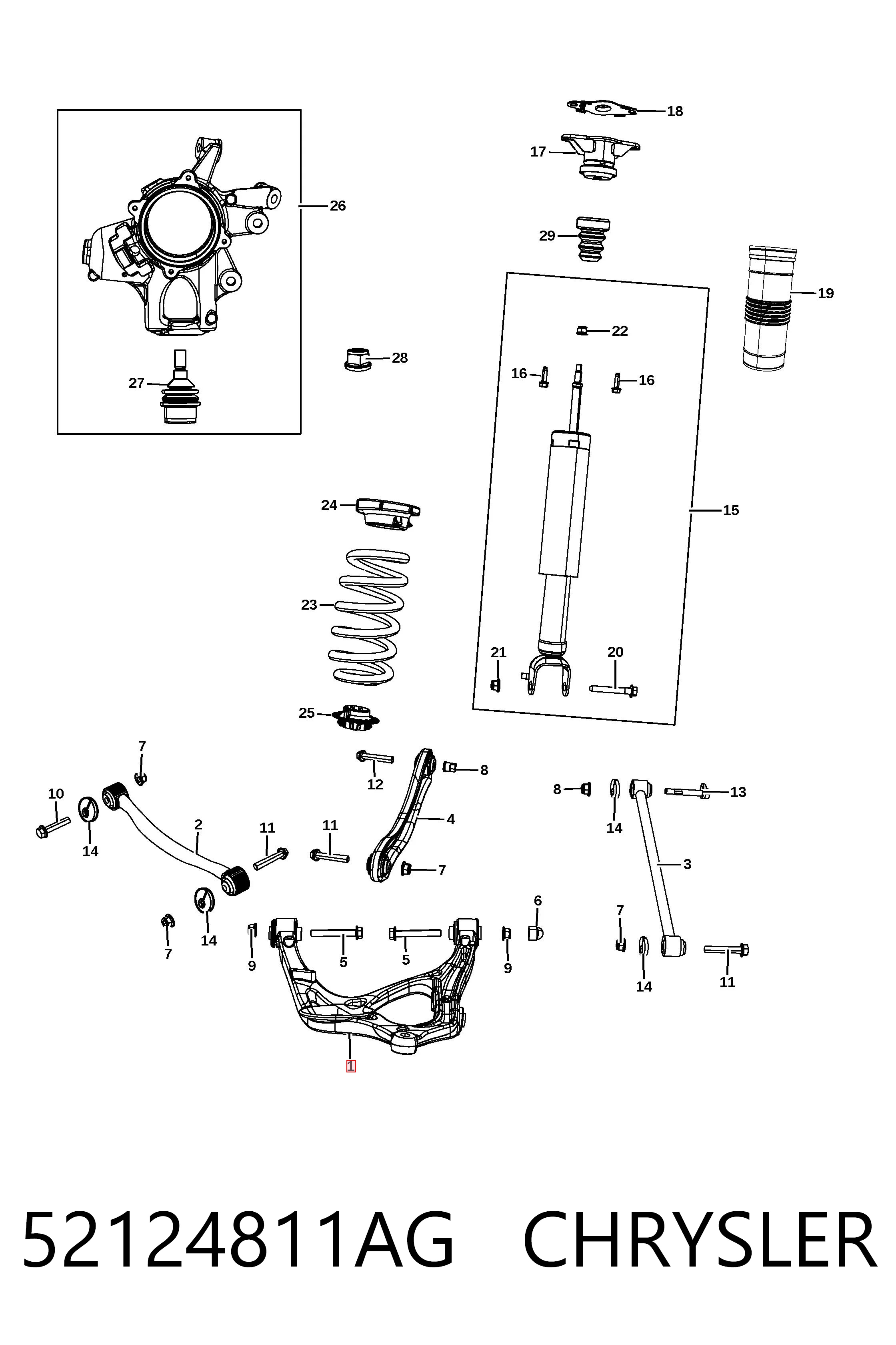 Braço oscilante inferior esquerdo de suspensão traseira Fiat/Alfa/Lancia K52124811AF preço, a partir de 77,79 USD