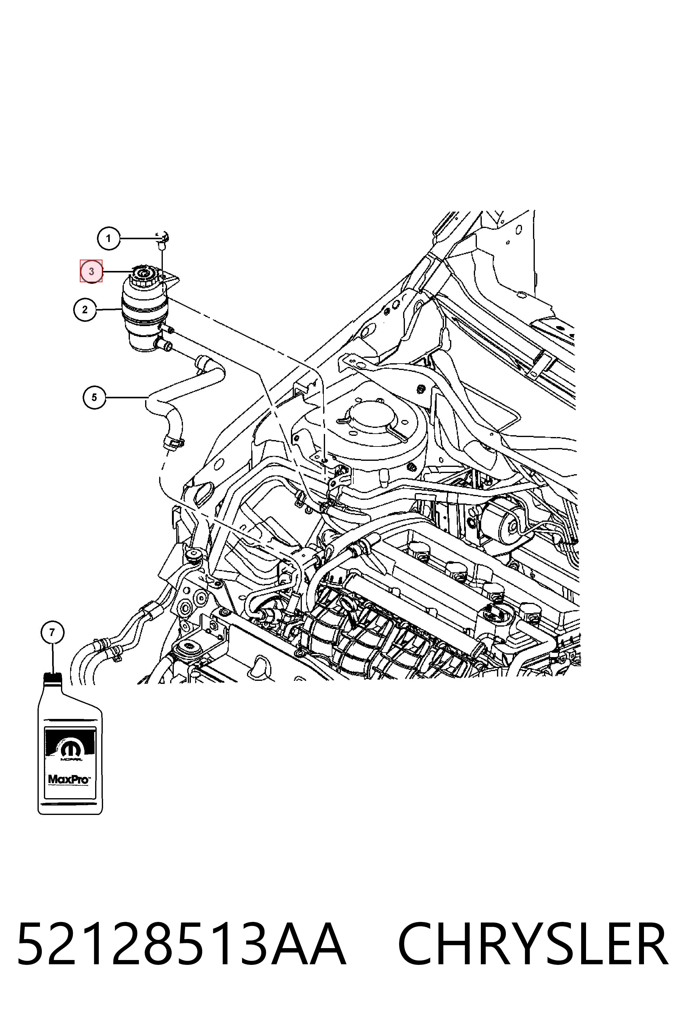 52128513AA Chrysler Reforçador dos freios a vácuo