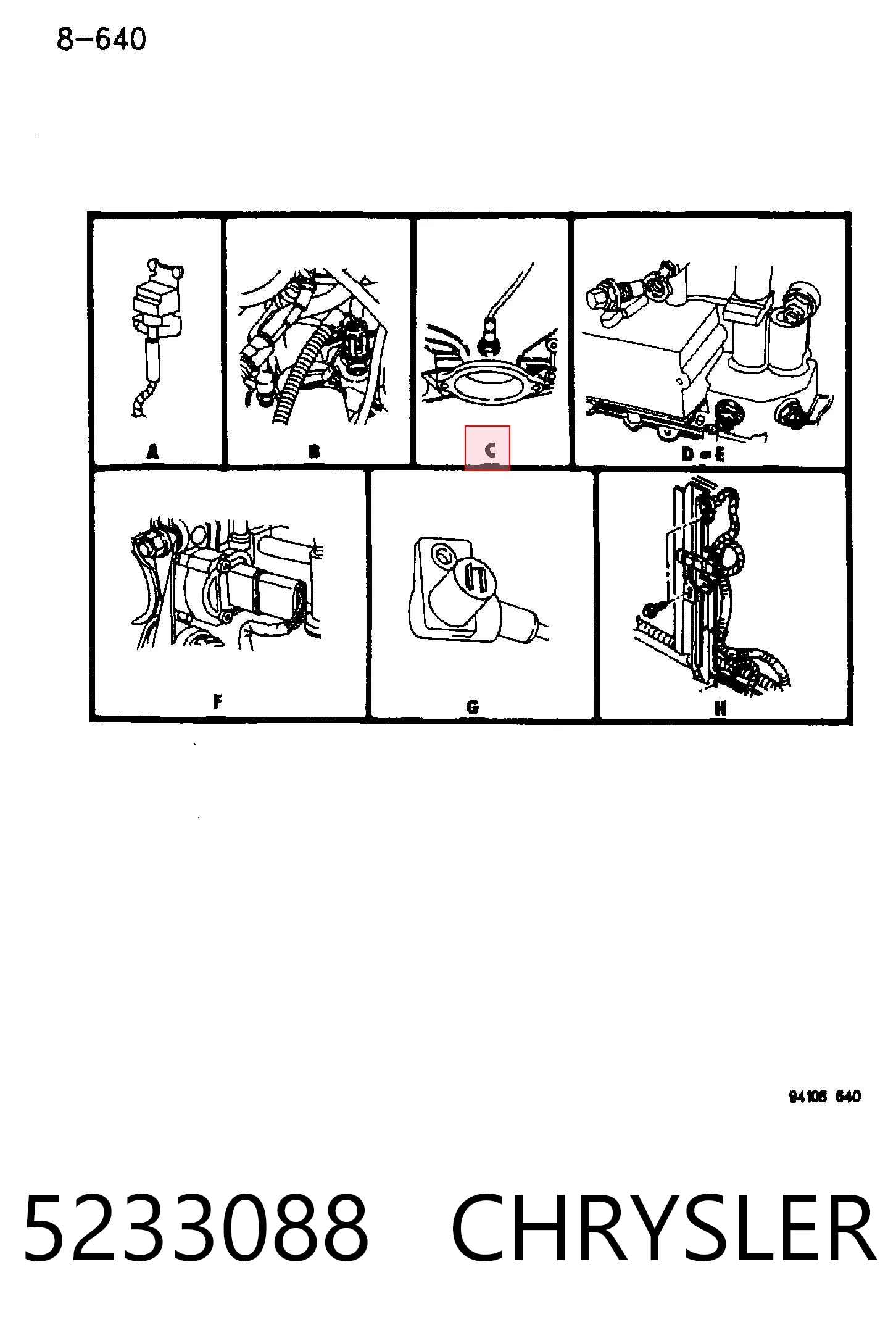 5233088 Chrysler Sonda lambda, sensor de oxigênio