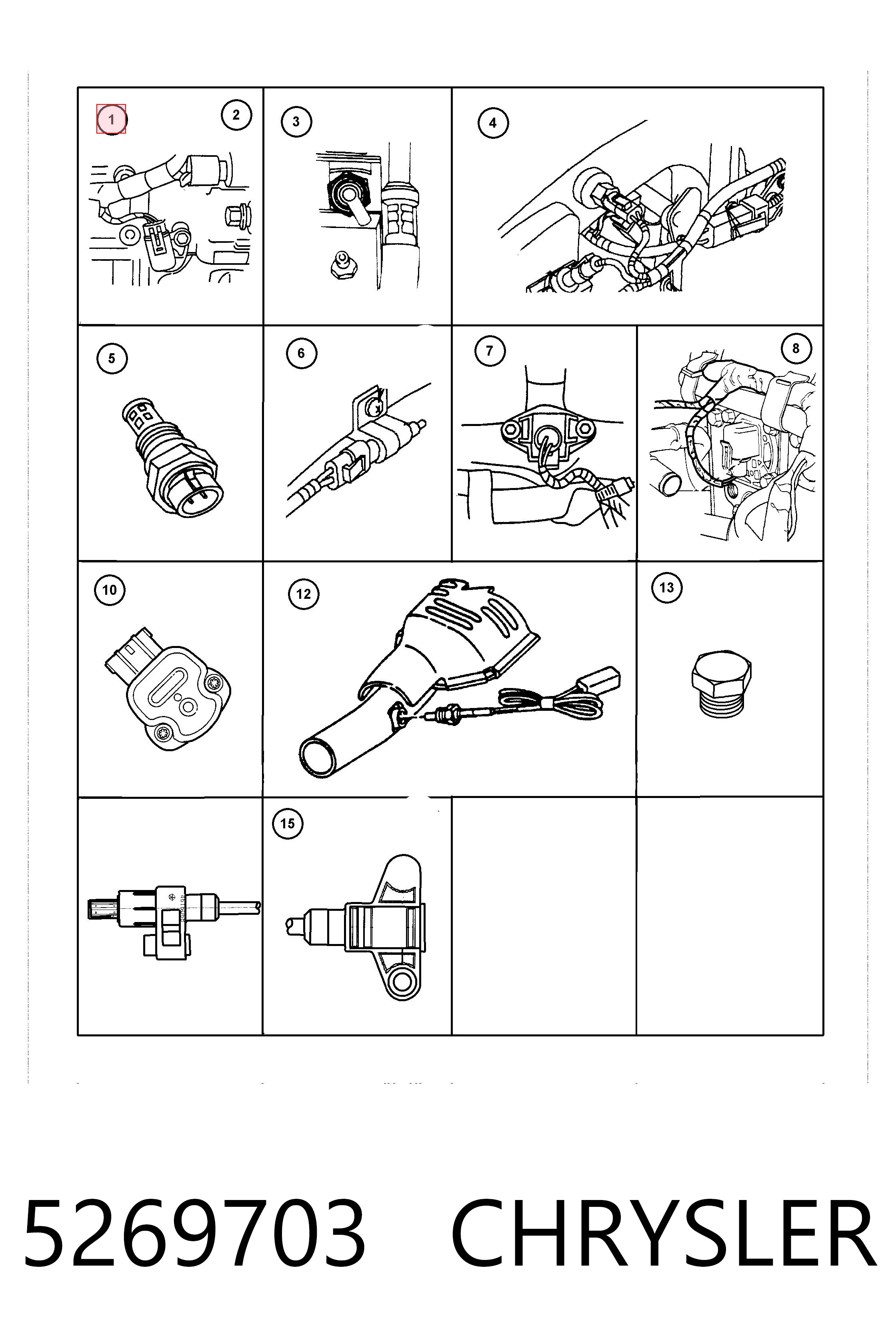 5269703 Chrysler Sensor de posição (de revoluções) de cambota