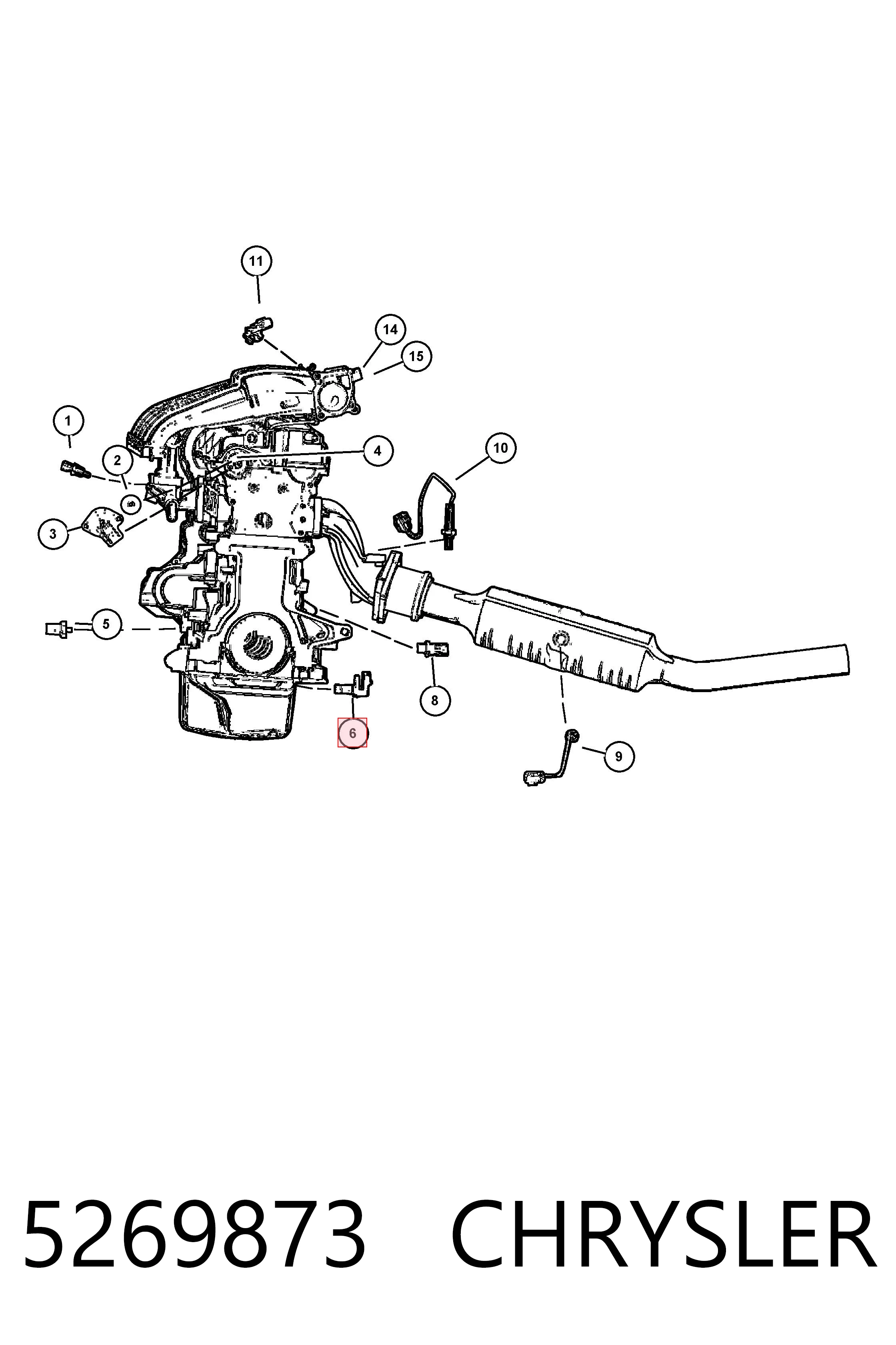 5269873 Chrysler Sensor de posição (de revoluções) de cambota