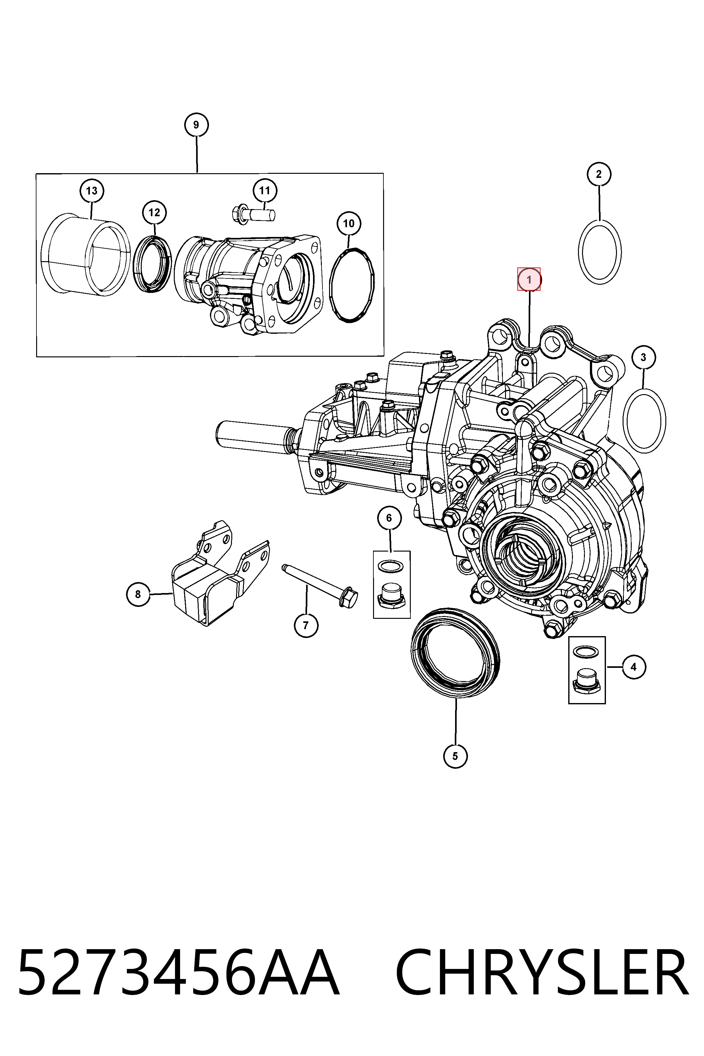 Compre K05273456AB Fiat/Alfa/Lancia Caixa de transferência