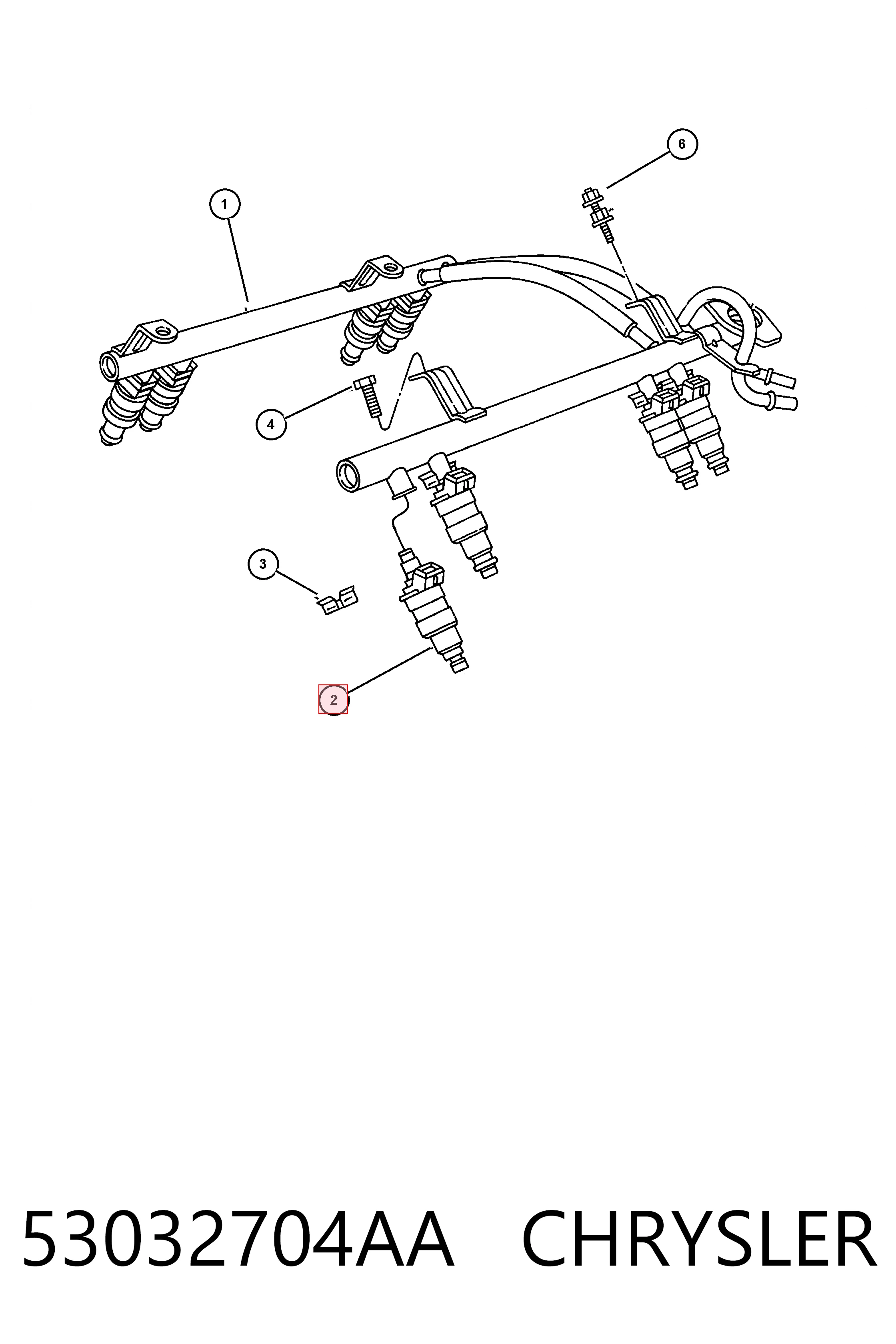 53032704AA Chrysler Injetor de injeção de combustível