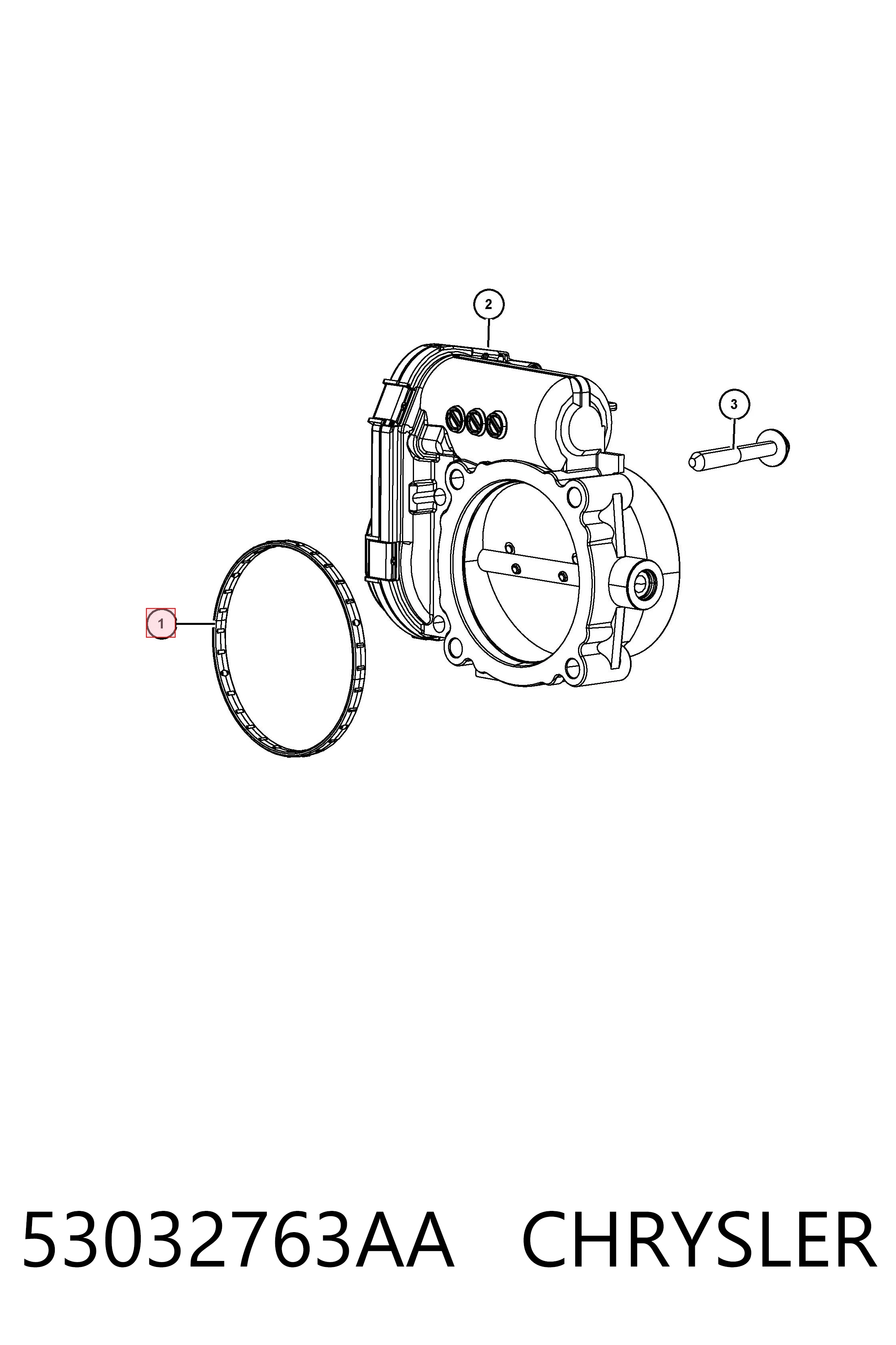 53032763AA Chrysler Vedante da válvula de borboleta