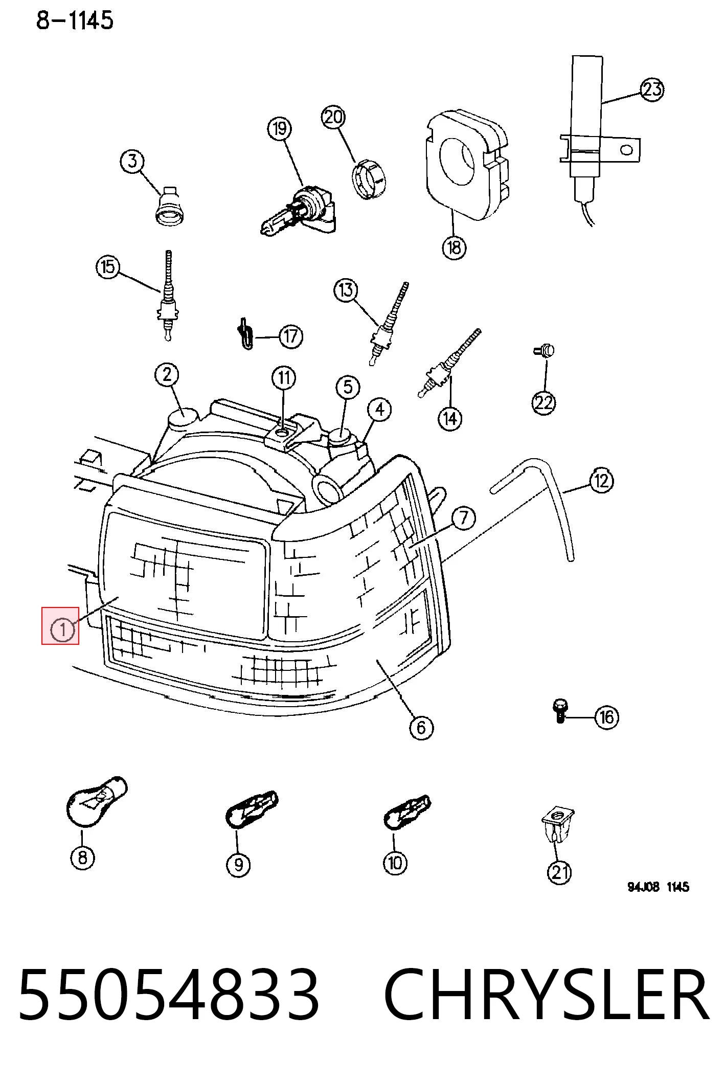 Luz esquerda Jeep Grand Cherokee I Z