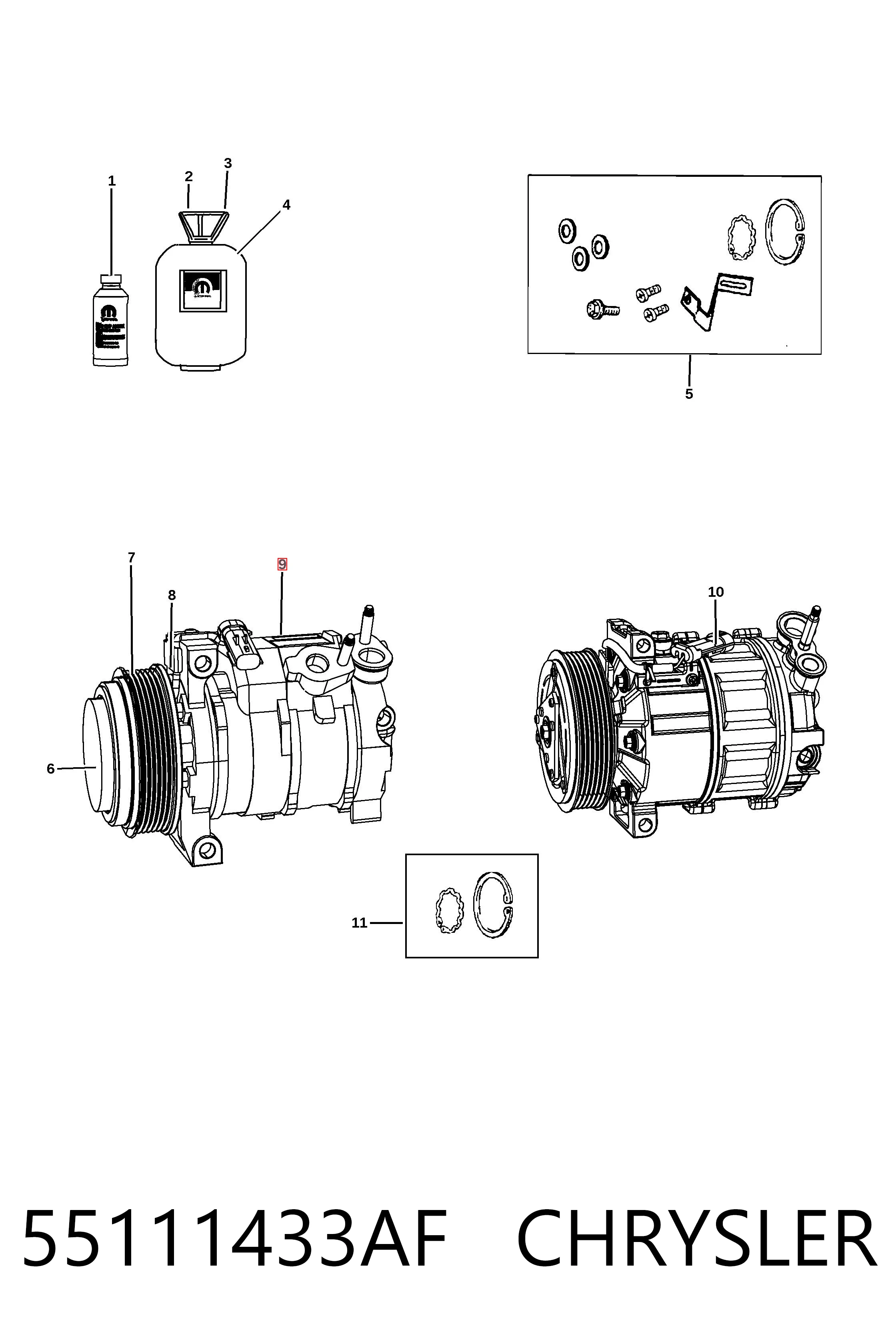 Compressor de aparelho de ar condicionado Dodge Journey  