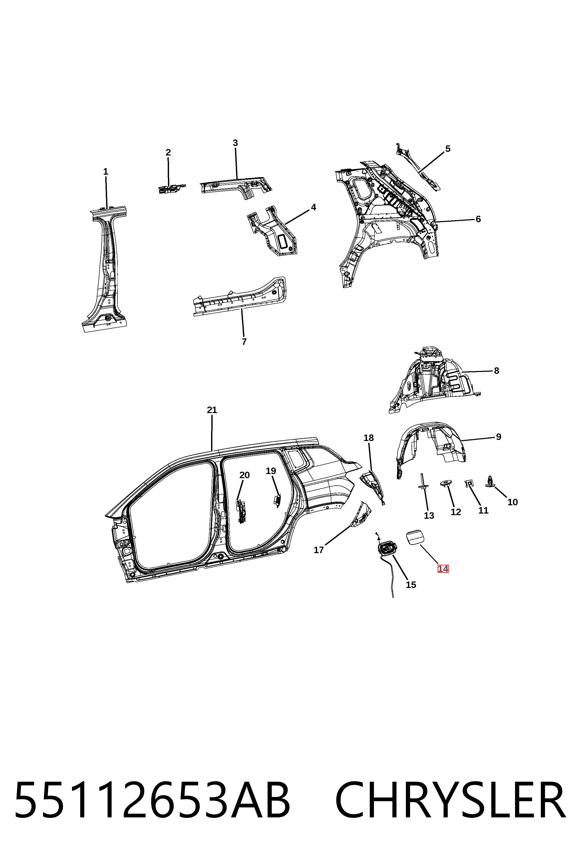 Alcapão do tanque de combustível para Jeep Compass  MP