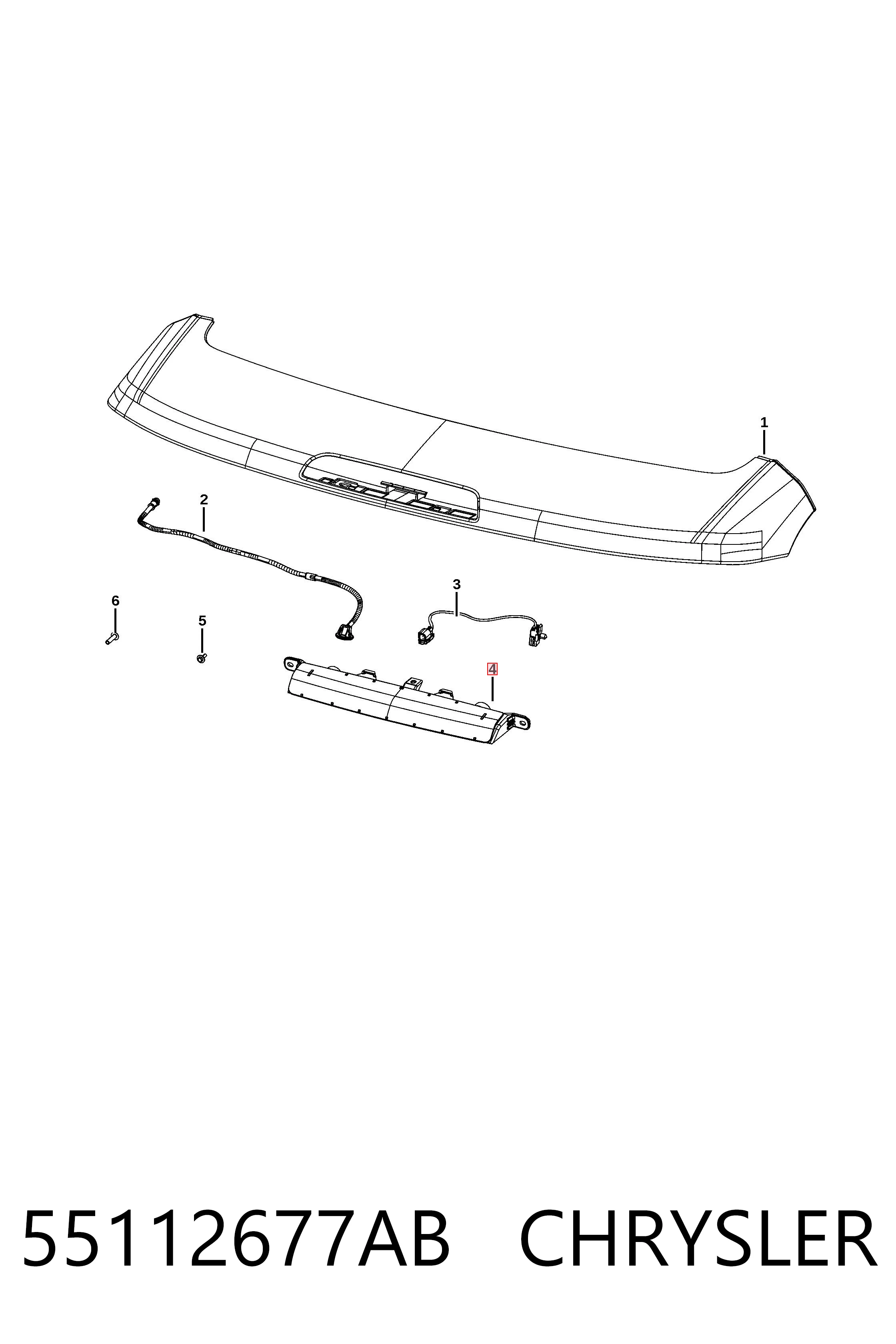 Sinal de parada traseiro adicional para Jeep Compass  MP