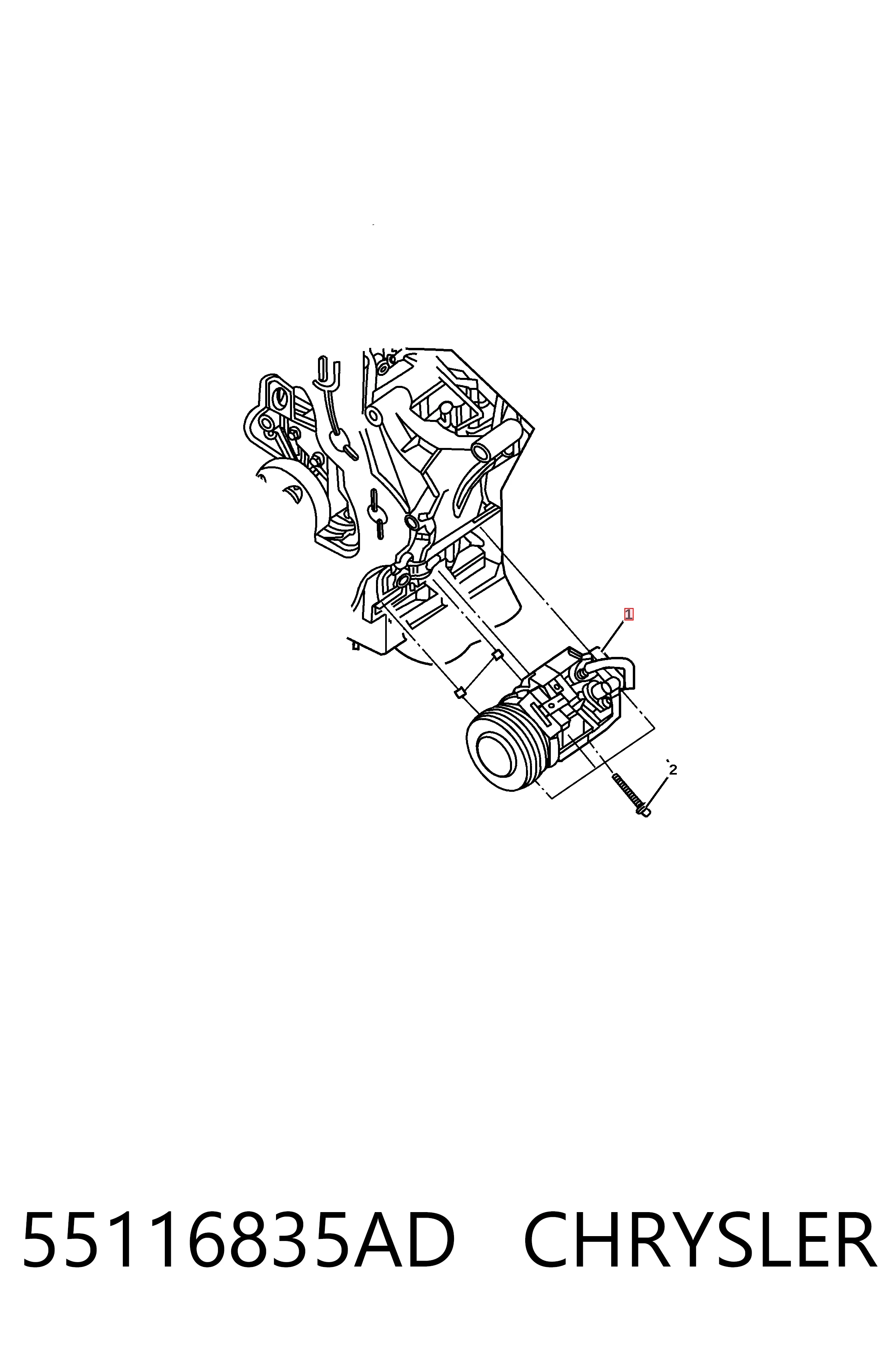 55116835AD Chrysler Compressor de aparelho de ar condicionado