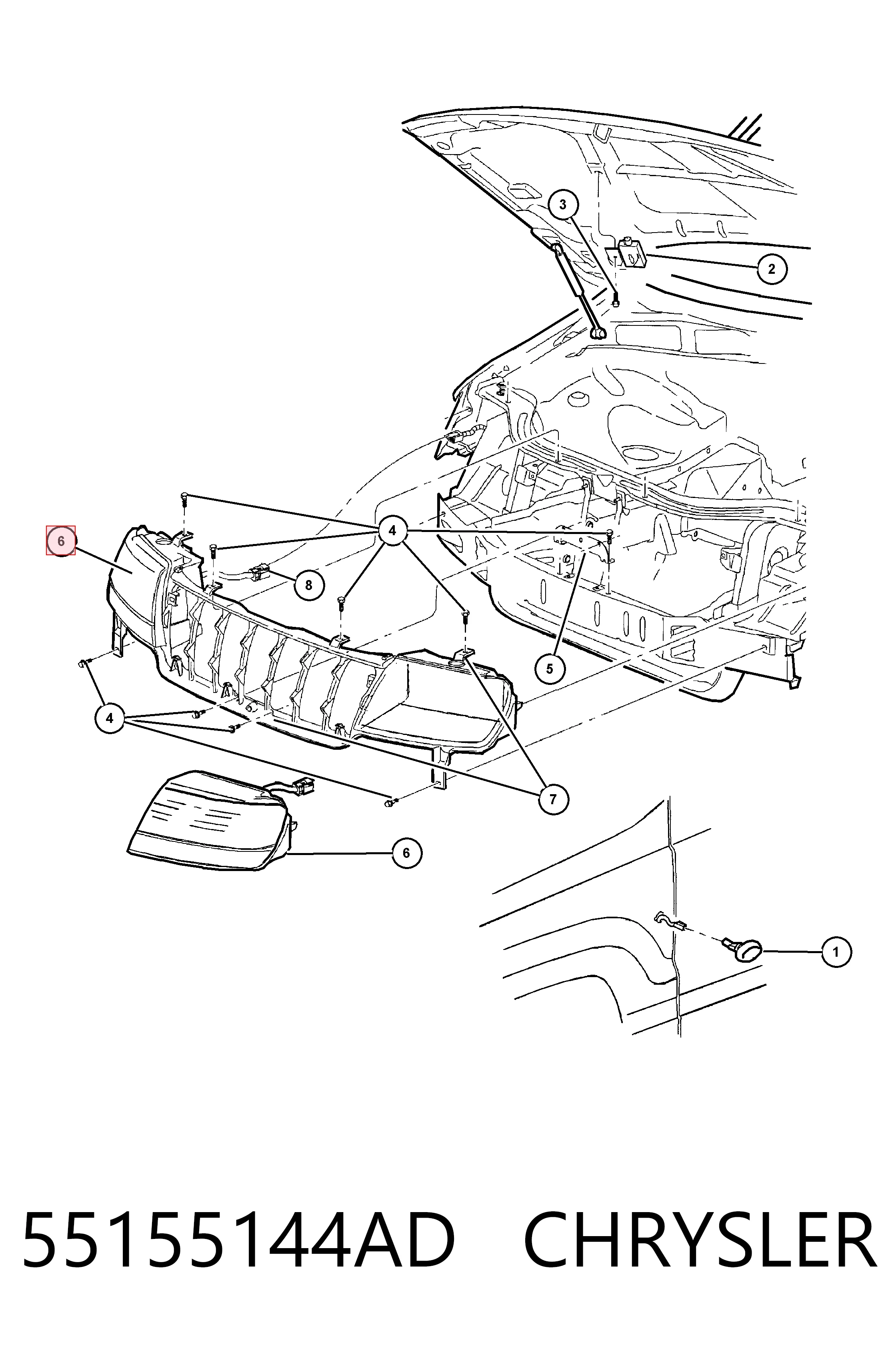K55155144AE Fiat/Alfa/Lancia Luz direita
