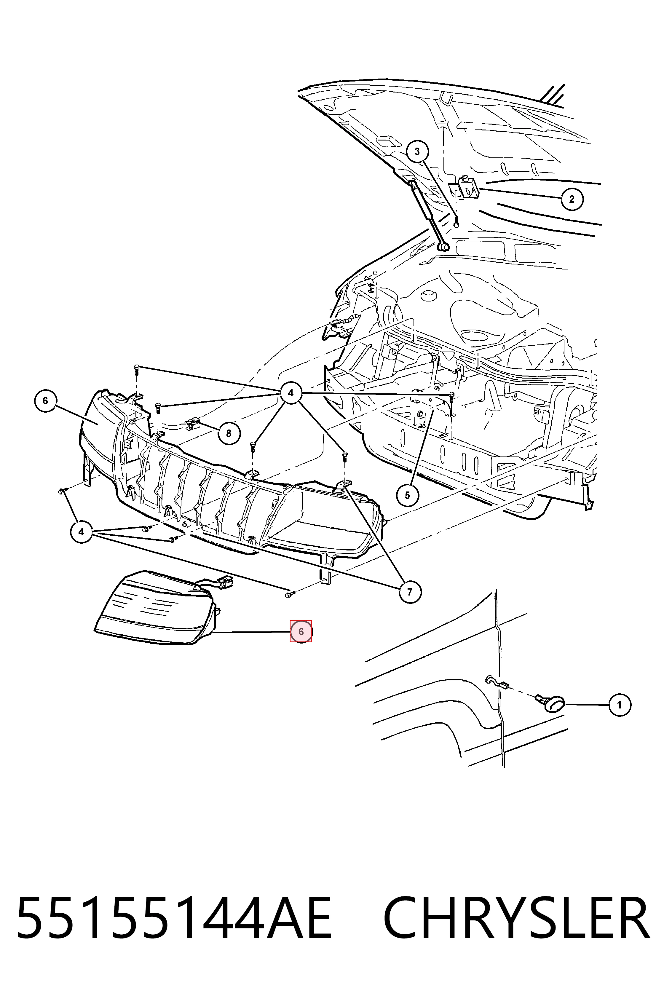 Luz direita Fiat/Alfa/Lancia K55155144AE preço, a partir de 63,31 USD
