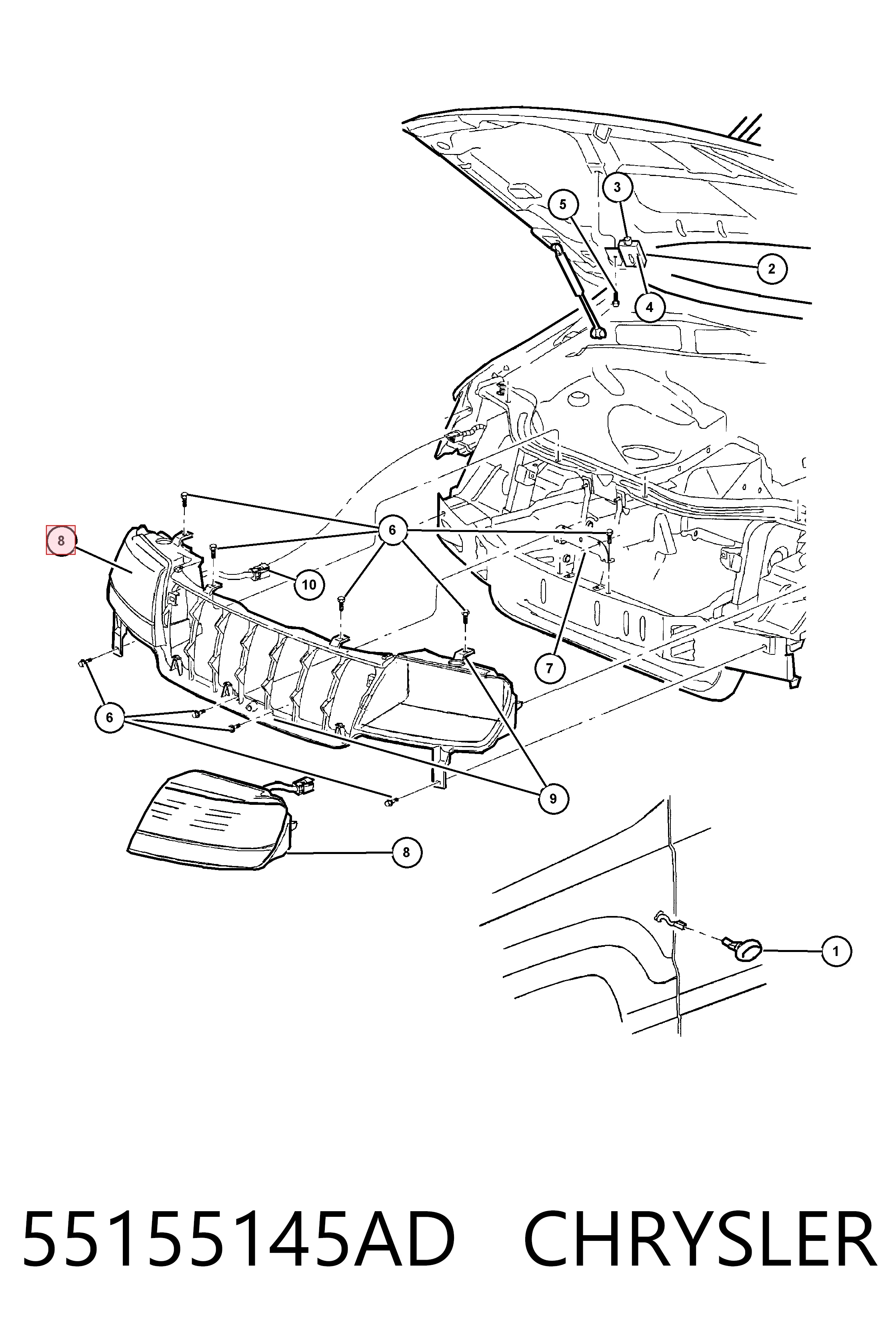 Luz esquerda Fiat/Alfa/Lancia K55155145AE preço, a partir de 81,72 USD