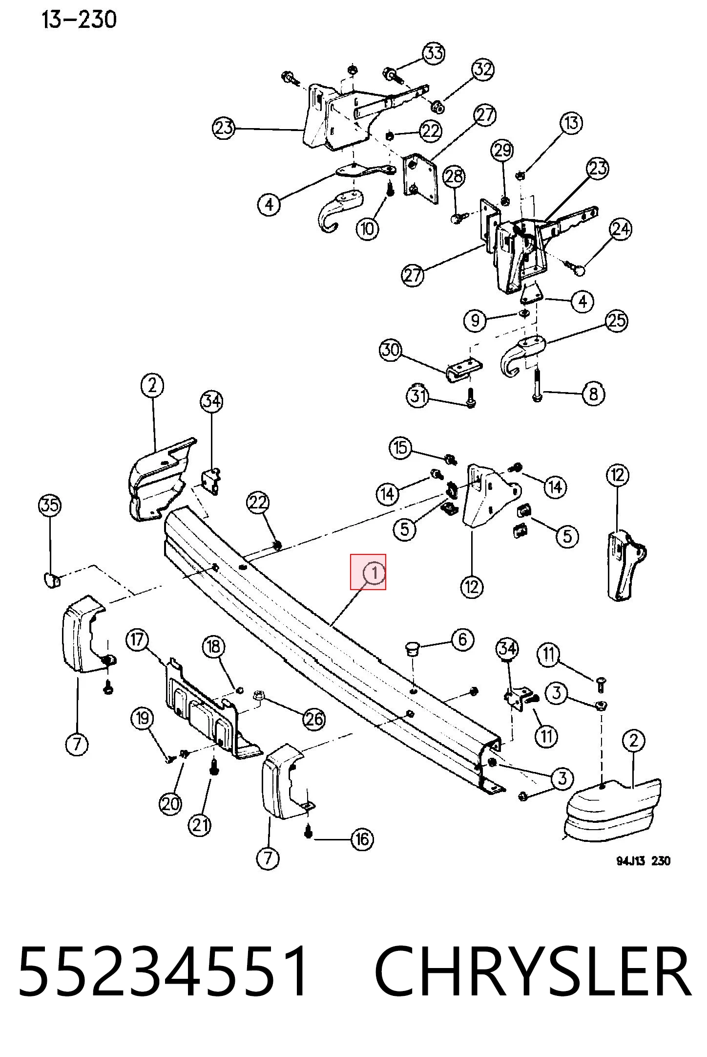Pára-choque dianteiro para Jeep Cherokee II XJ