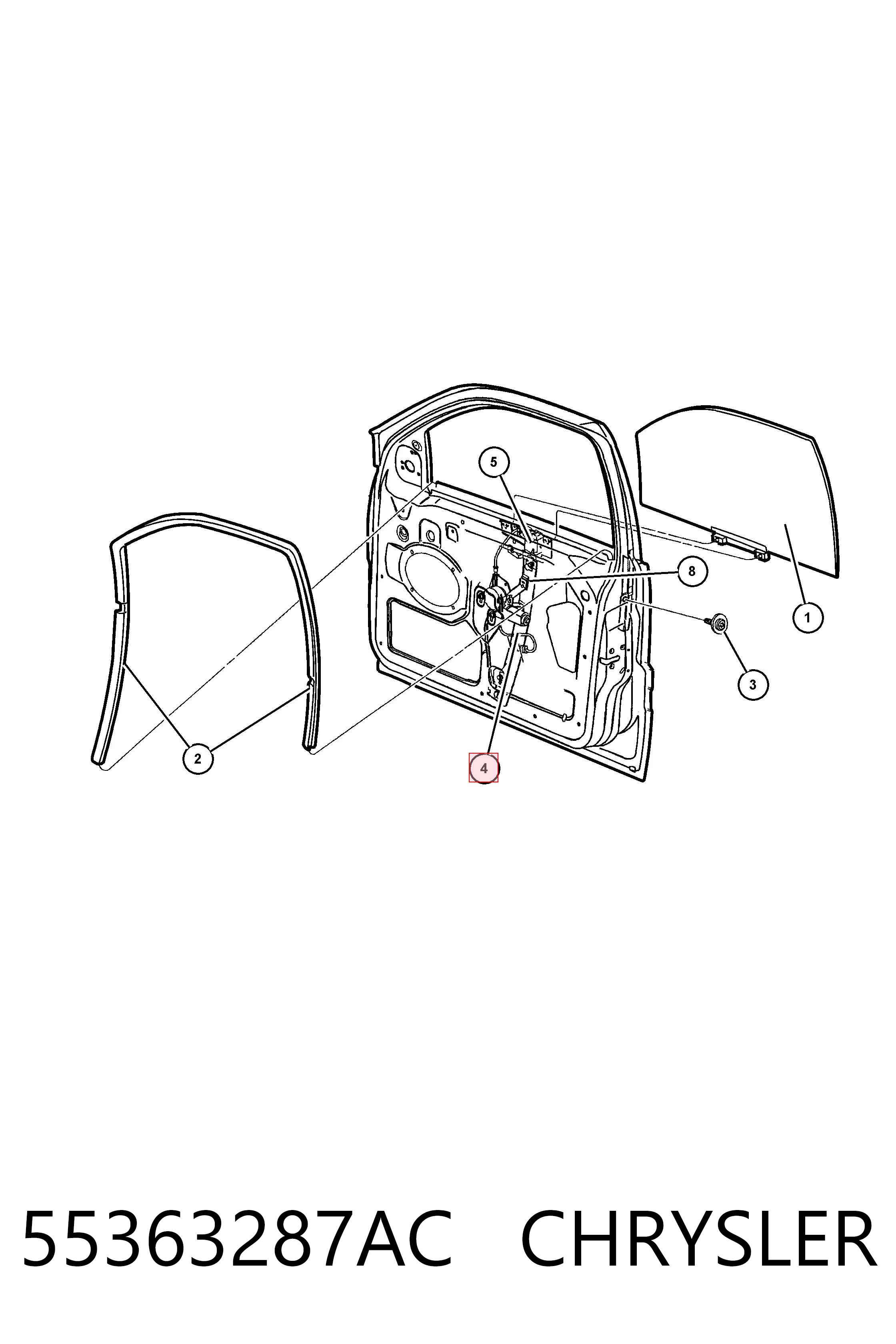 Mecanismo de acionamento de vidro da porta dianteira esquerda K55363287AC Fiat/Alfa/Lancia