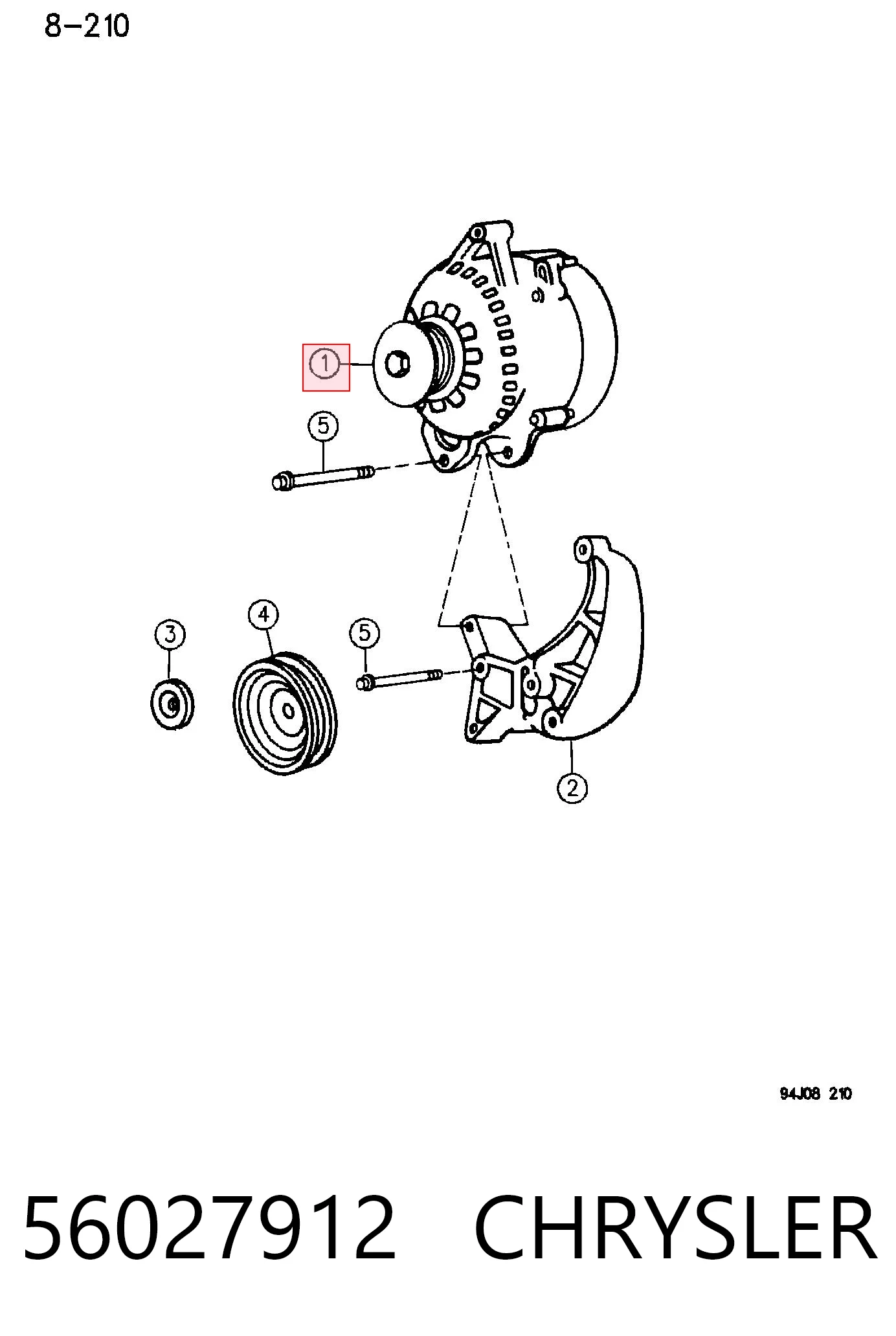 56027912 Chrysler Gerador