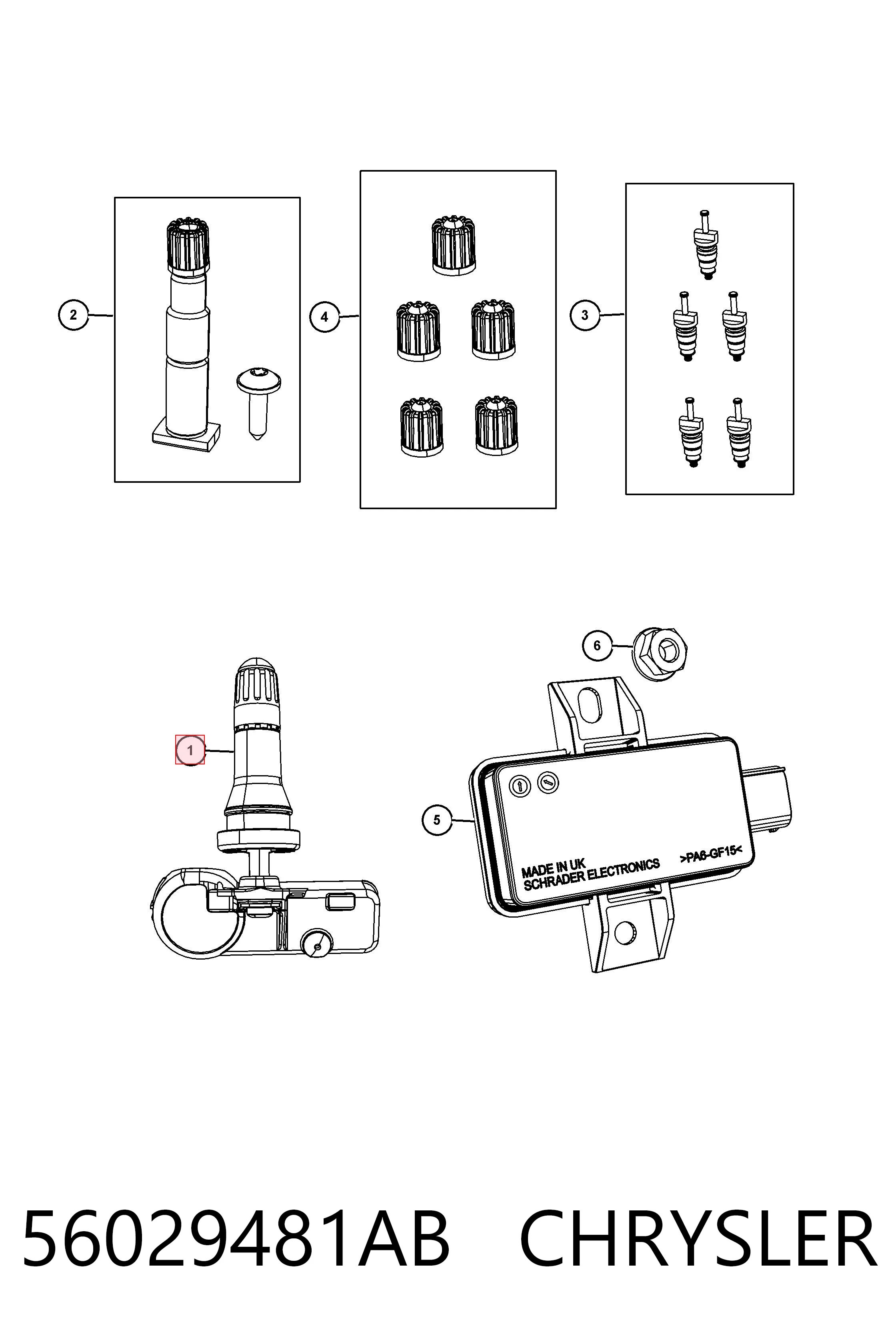 Sensor de pressão de ar nos pneus Fiat/Alfa/Lancia K56029481AB preço, a partir de 44,27 USD