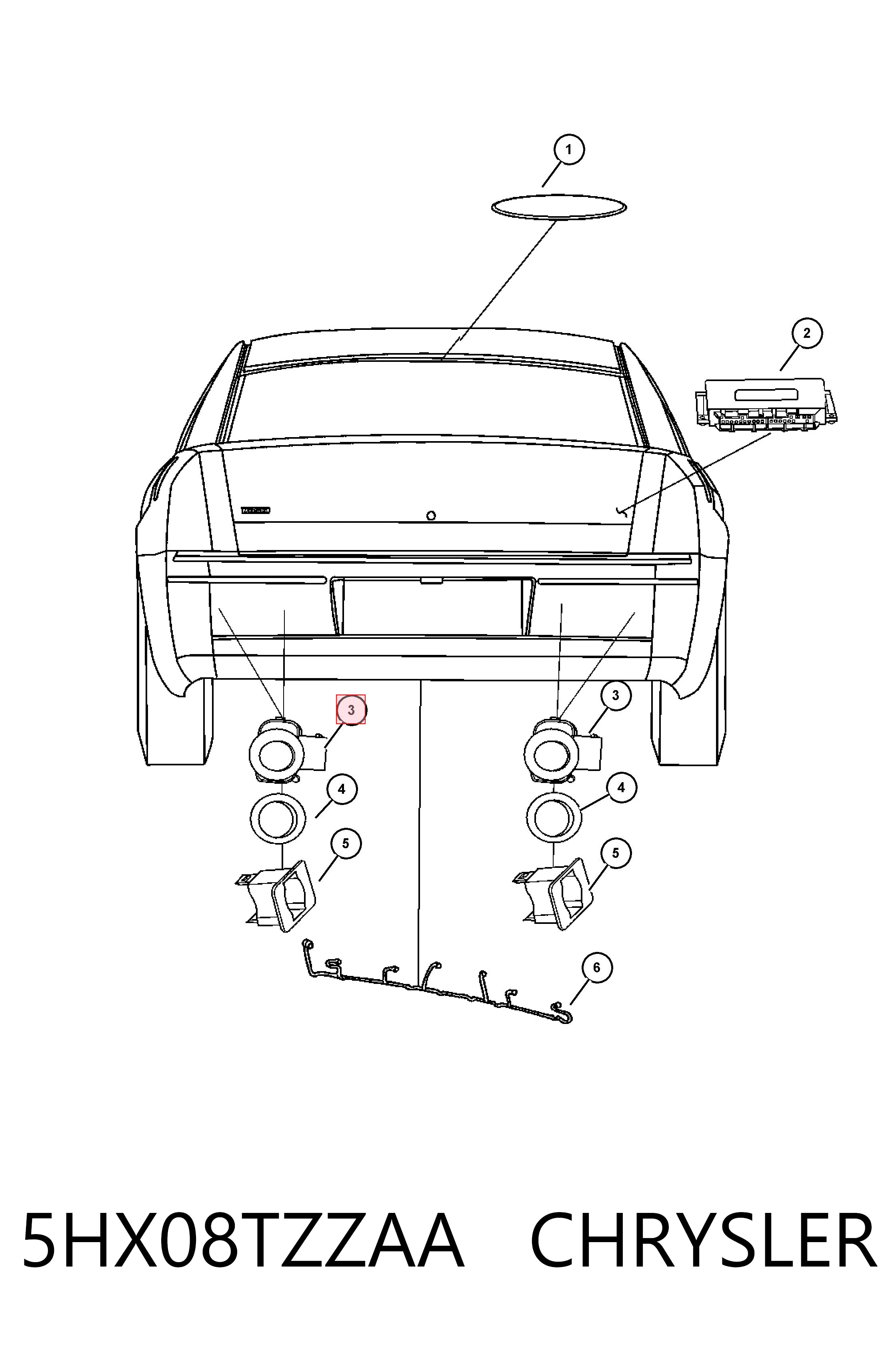 Sensor traseiro de sinalização de estacionamento (sensor de estacionamento) Fiat/Alfa/Lancia K5HX08SZ7AB preço, a partir de 31,60 USD