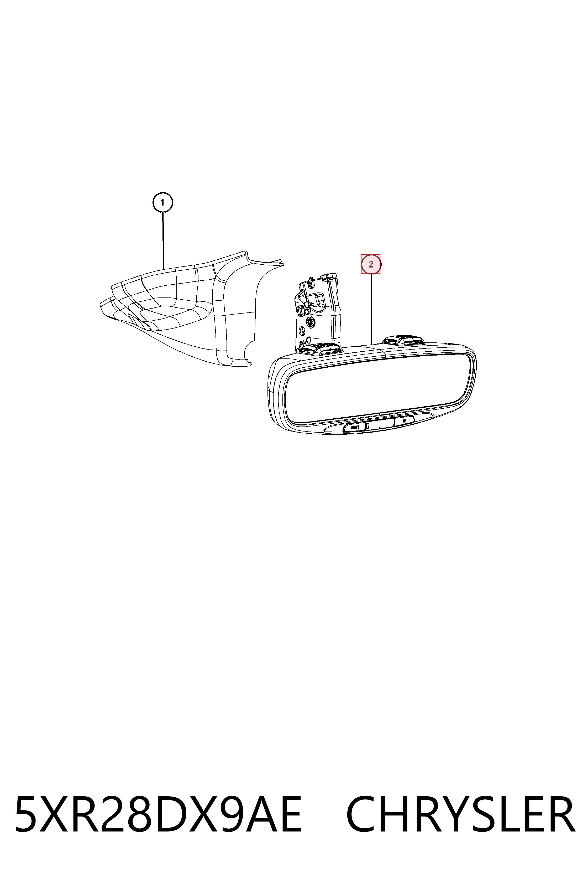 Espelho de salão interno para Jeep Compass  MP