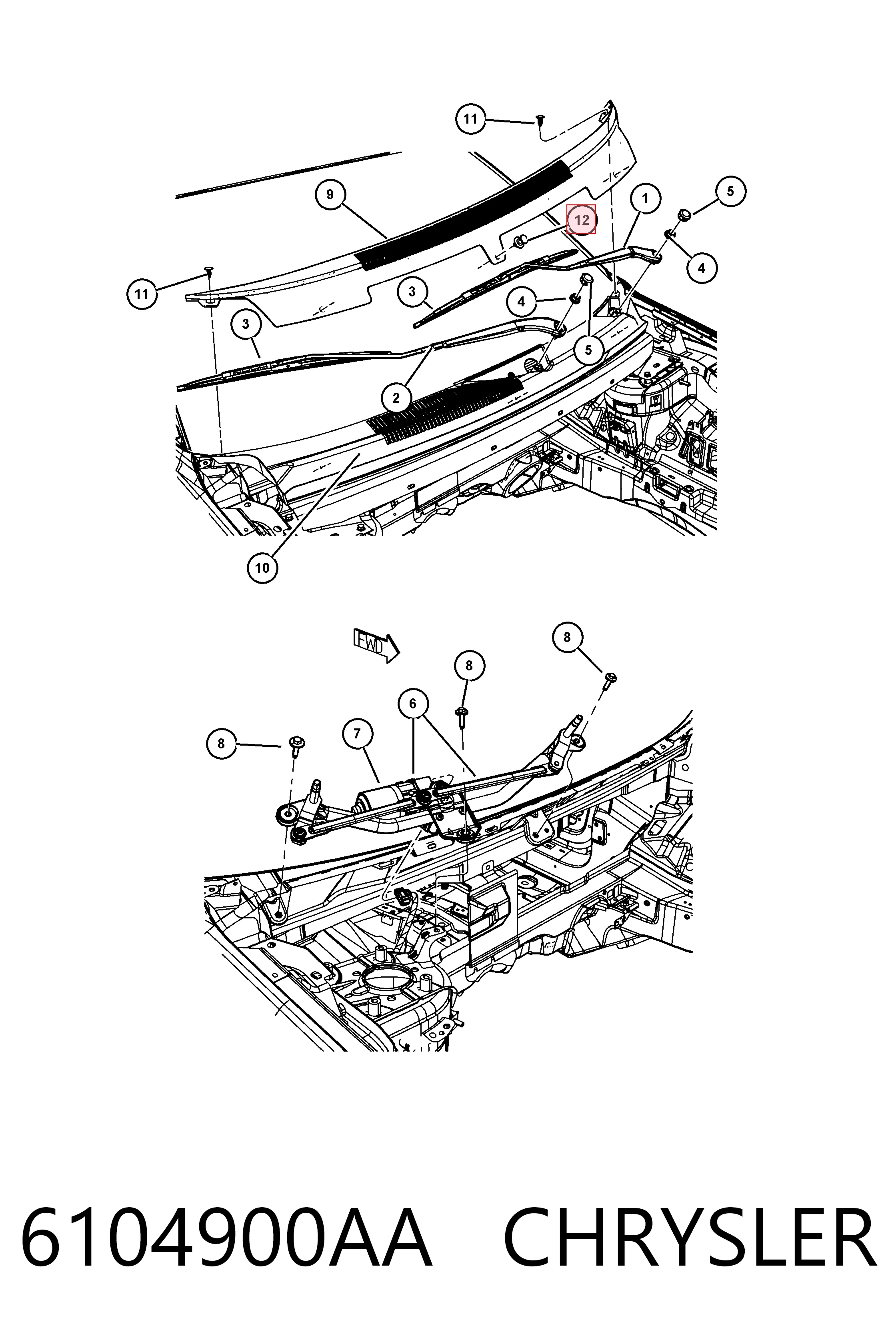 6104900AA Chrysler 