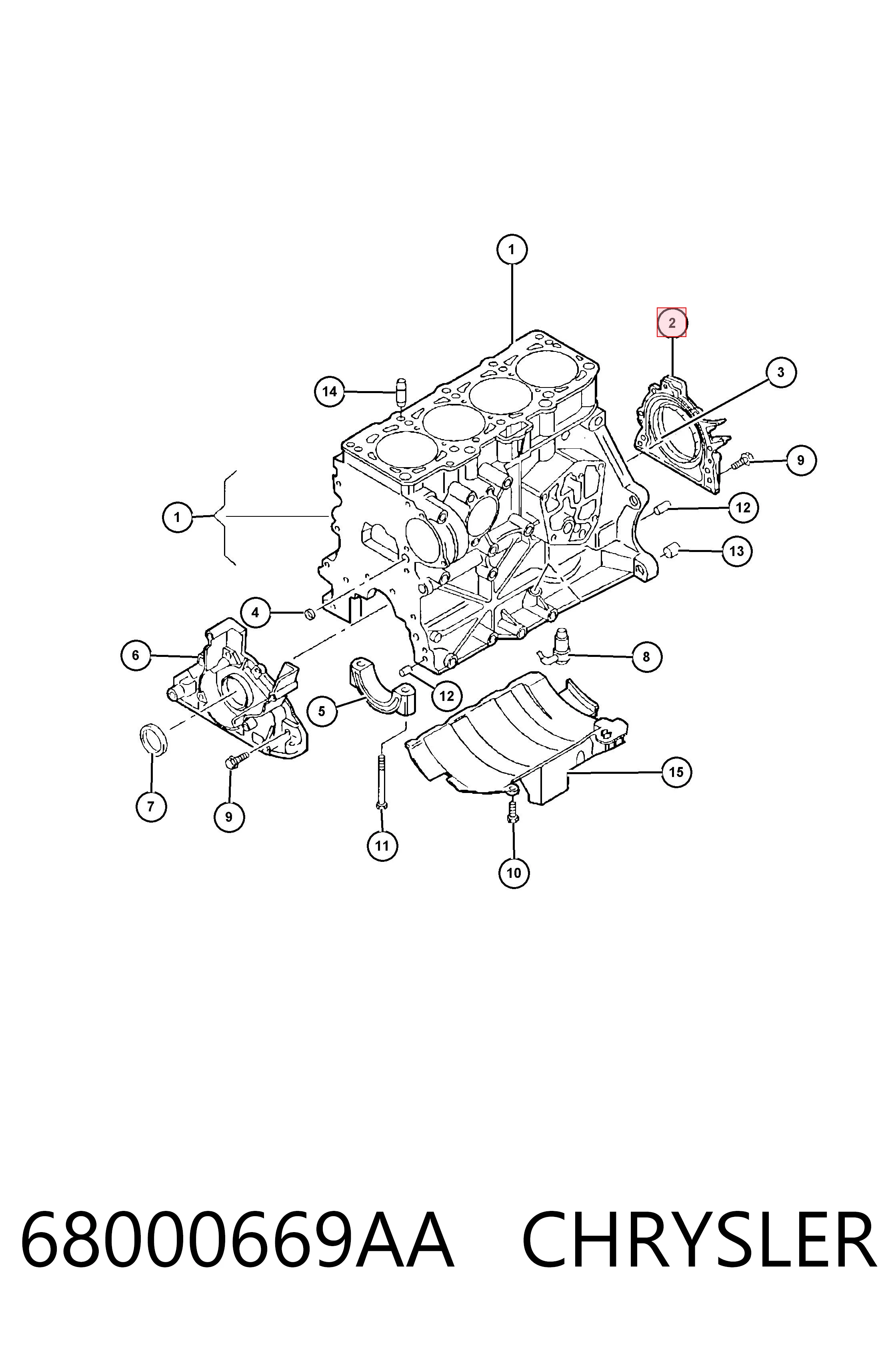Compre P7735311 Glaser Vedação traseira de cambota de motor