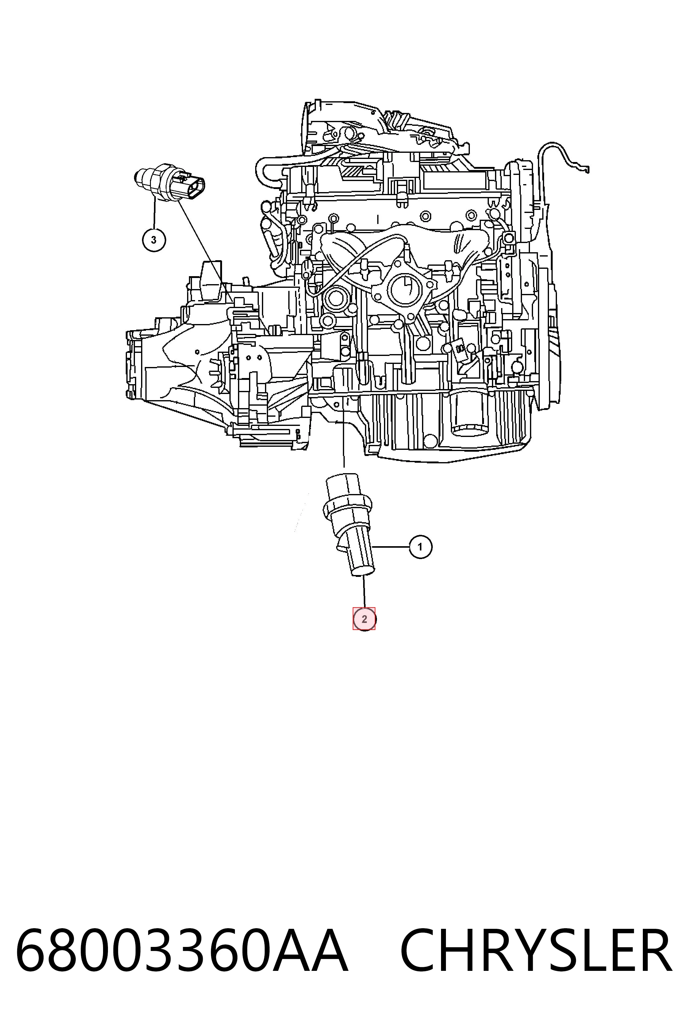 Sensor de pressão de óleo K68003360AA Fiat/Alfa/Lancia