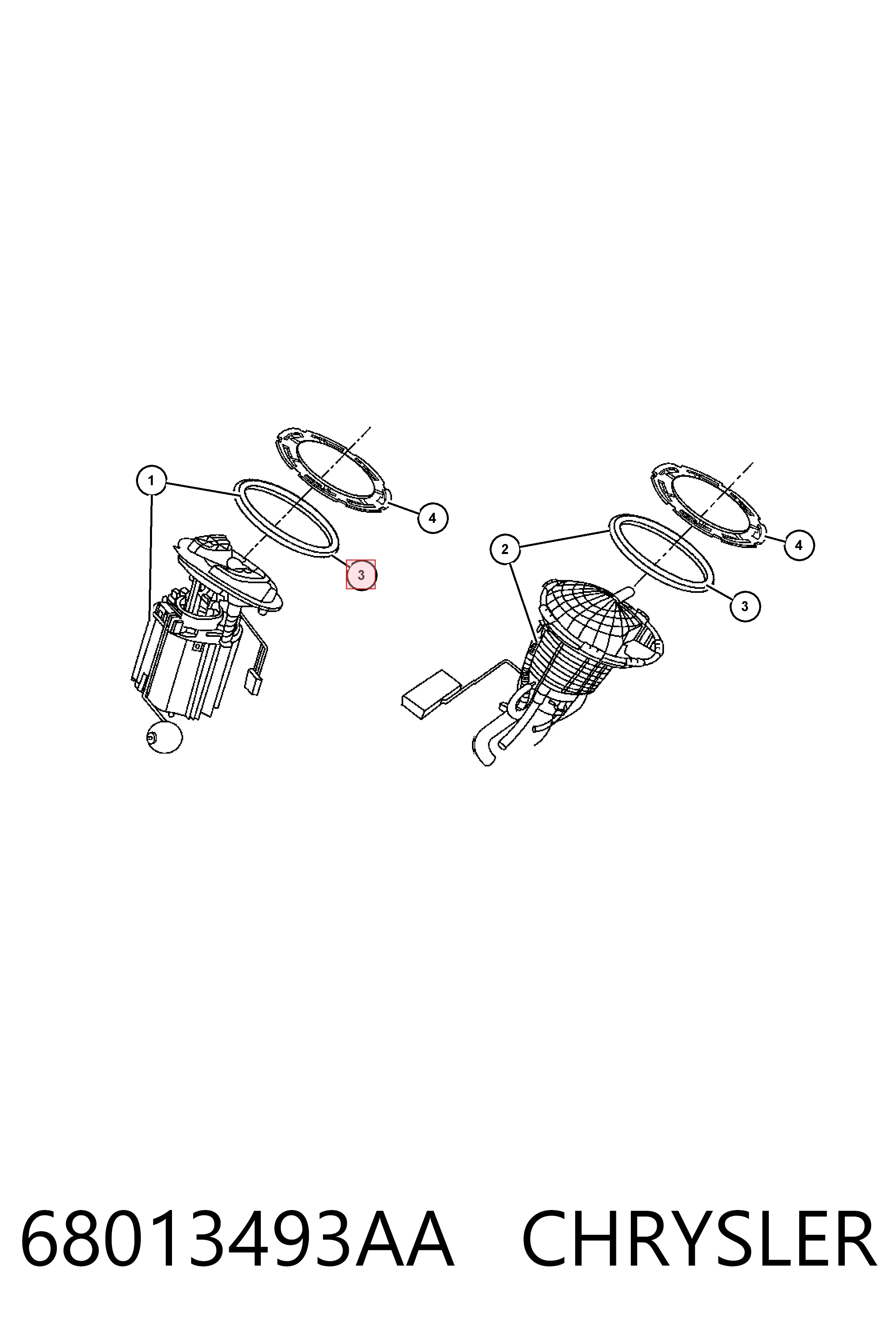 Compre 52113610AB Mitsubishi Vedante de sensor do nível de combustível/da bomba de combustível (tanque de combustível)