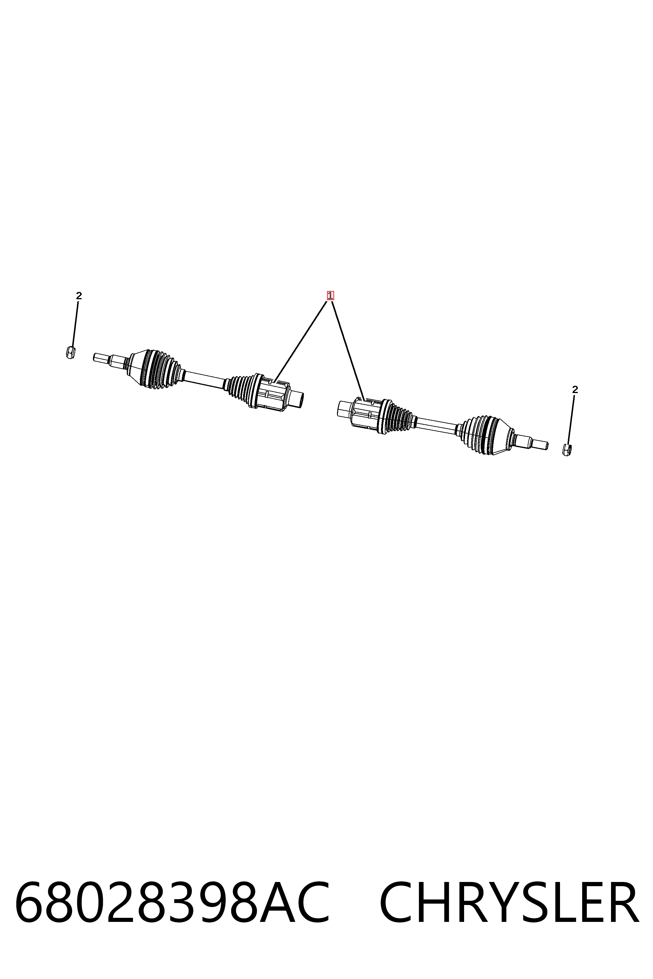 Semieixo (acionador) dianteiro Fiat/Alfa/Lancia K68028398AA preço, a partir de 151,53 USD