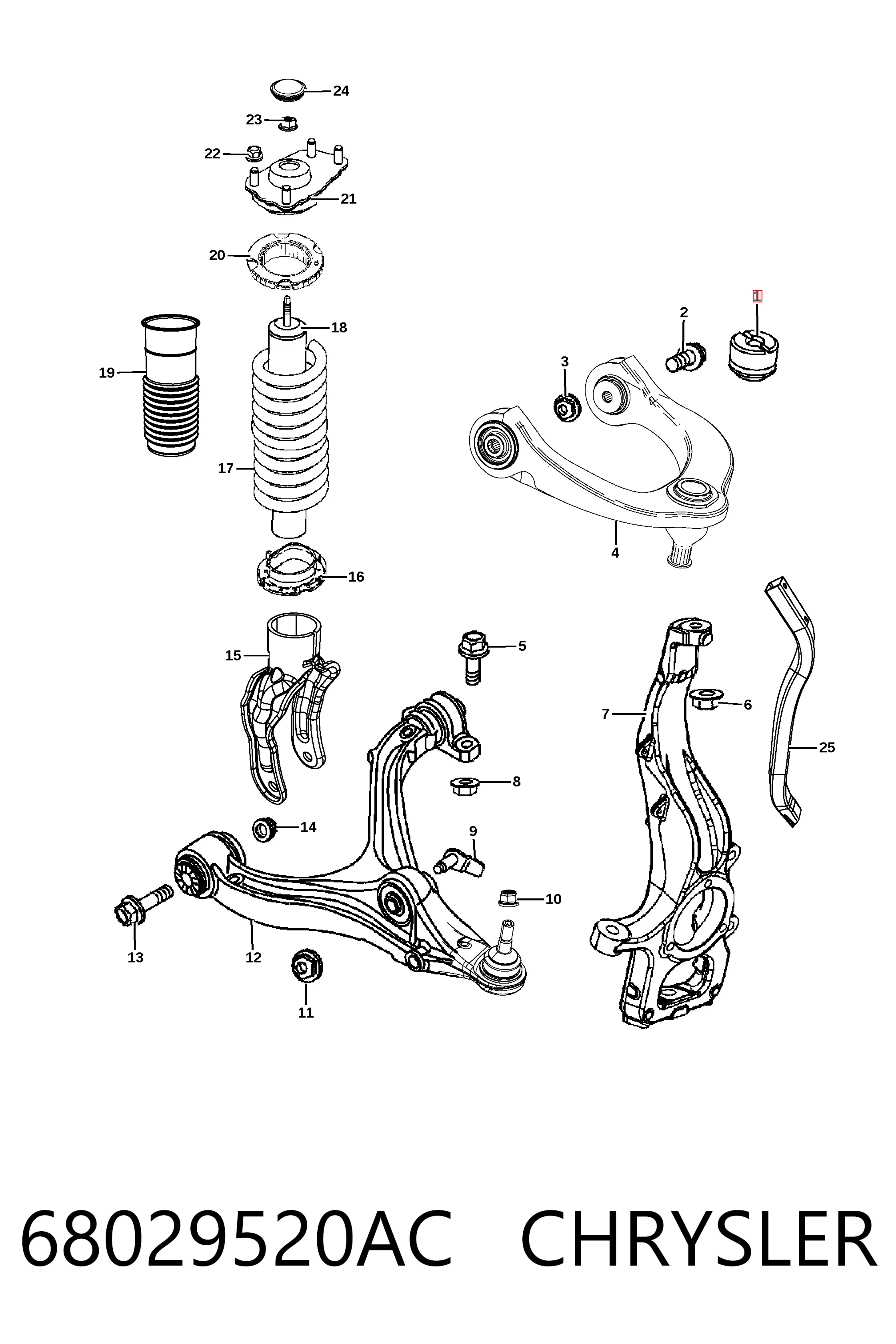 Suporte de amortecedor dianteiro Fiat/Alfa/Lancia K68029520AE preço, a partir de 32,63 USD