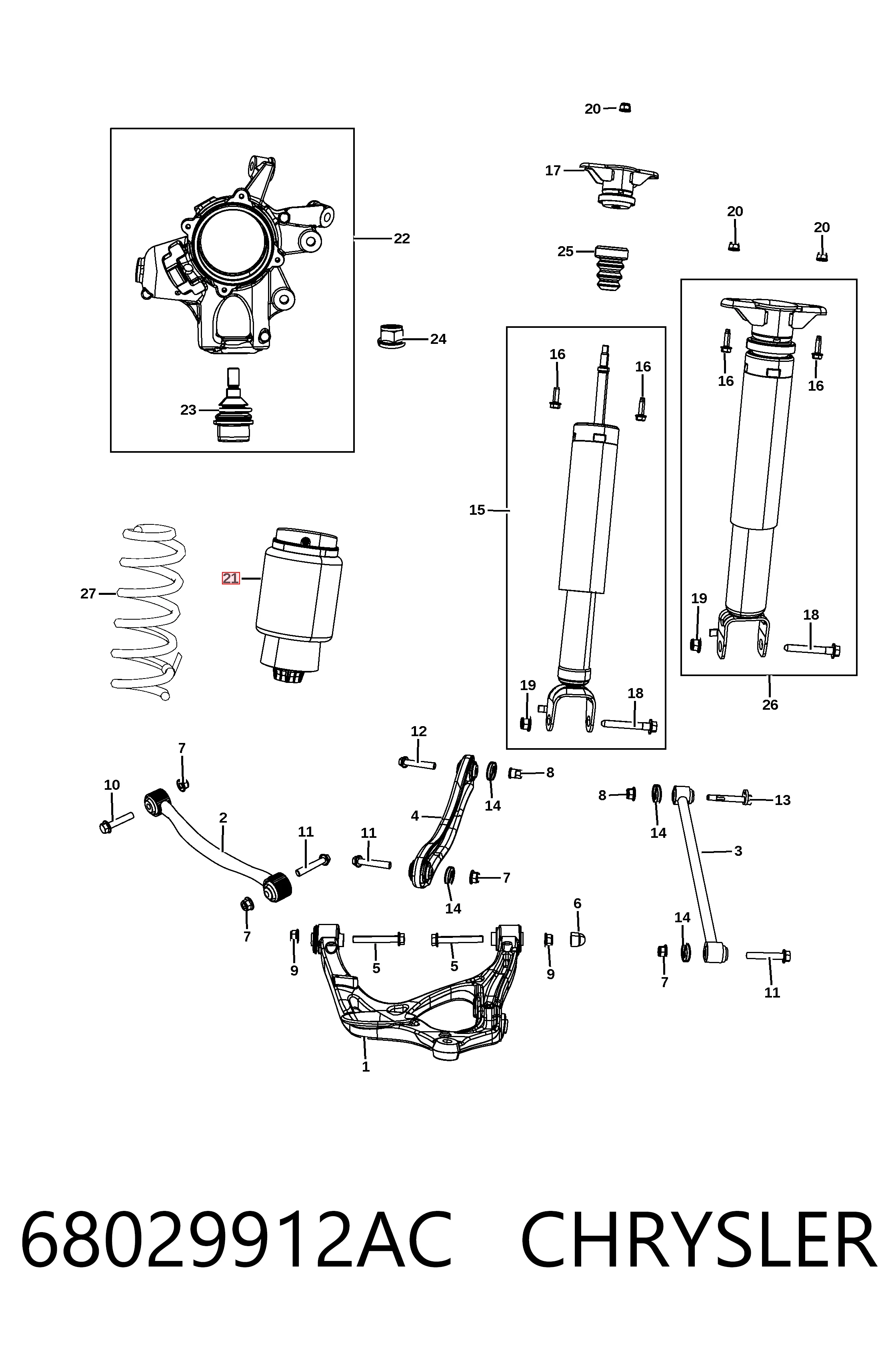 Coxim pneumático (suspensão de lâminas pneumática) do eixo traseiro REC30AS0003 Amity AP