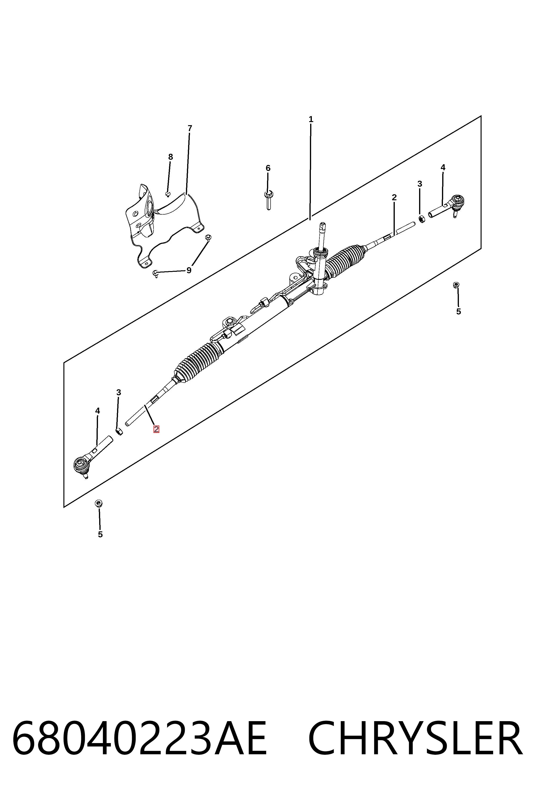 68040223AE Chrysler Tração de direção