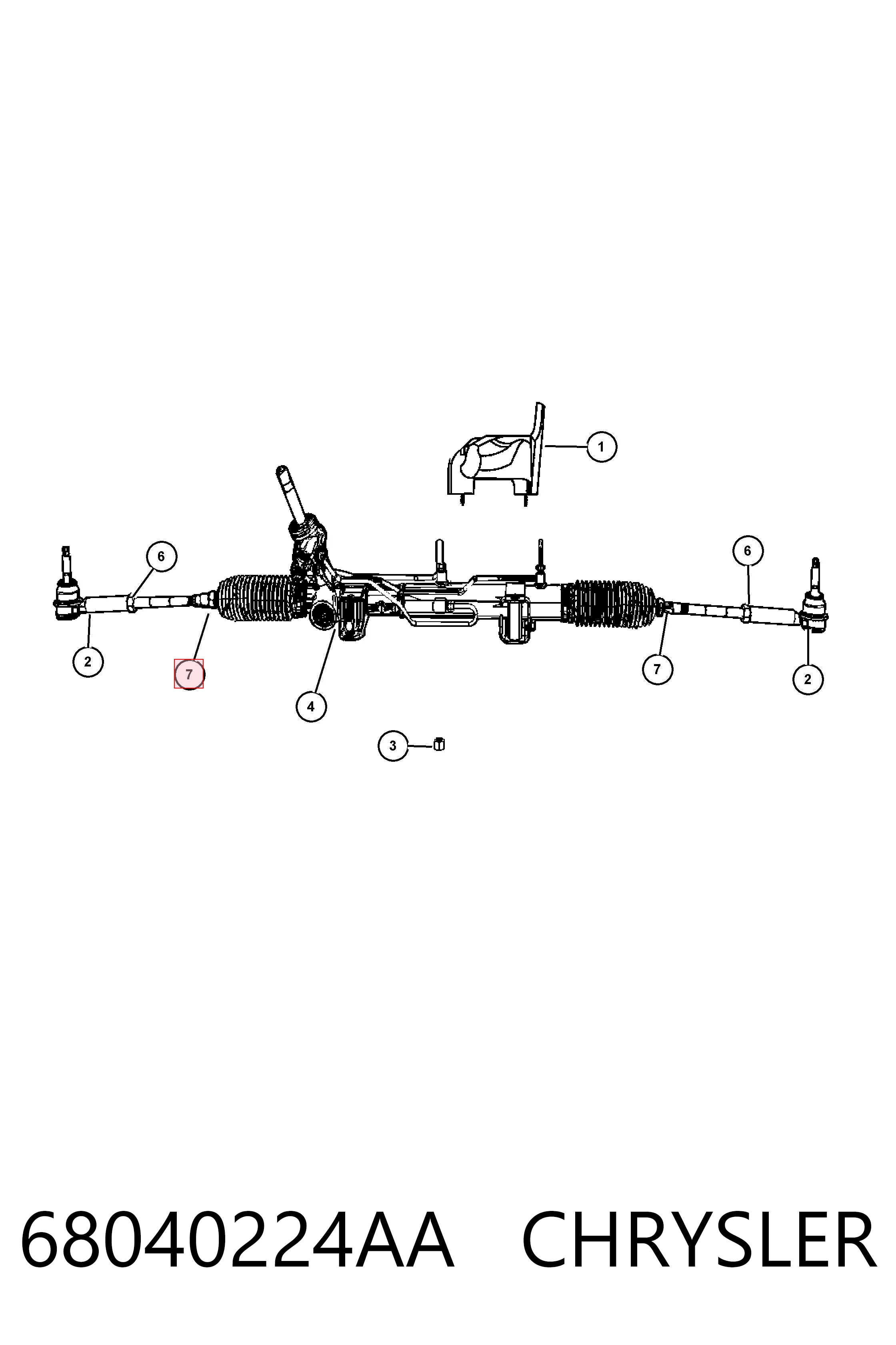68040224AA Chrysler Tração de direção