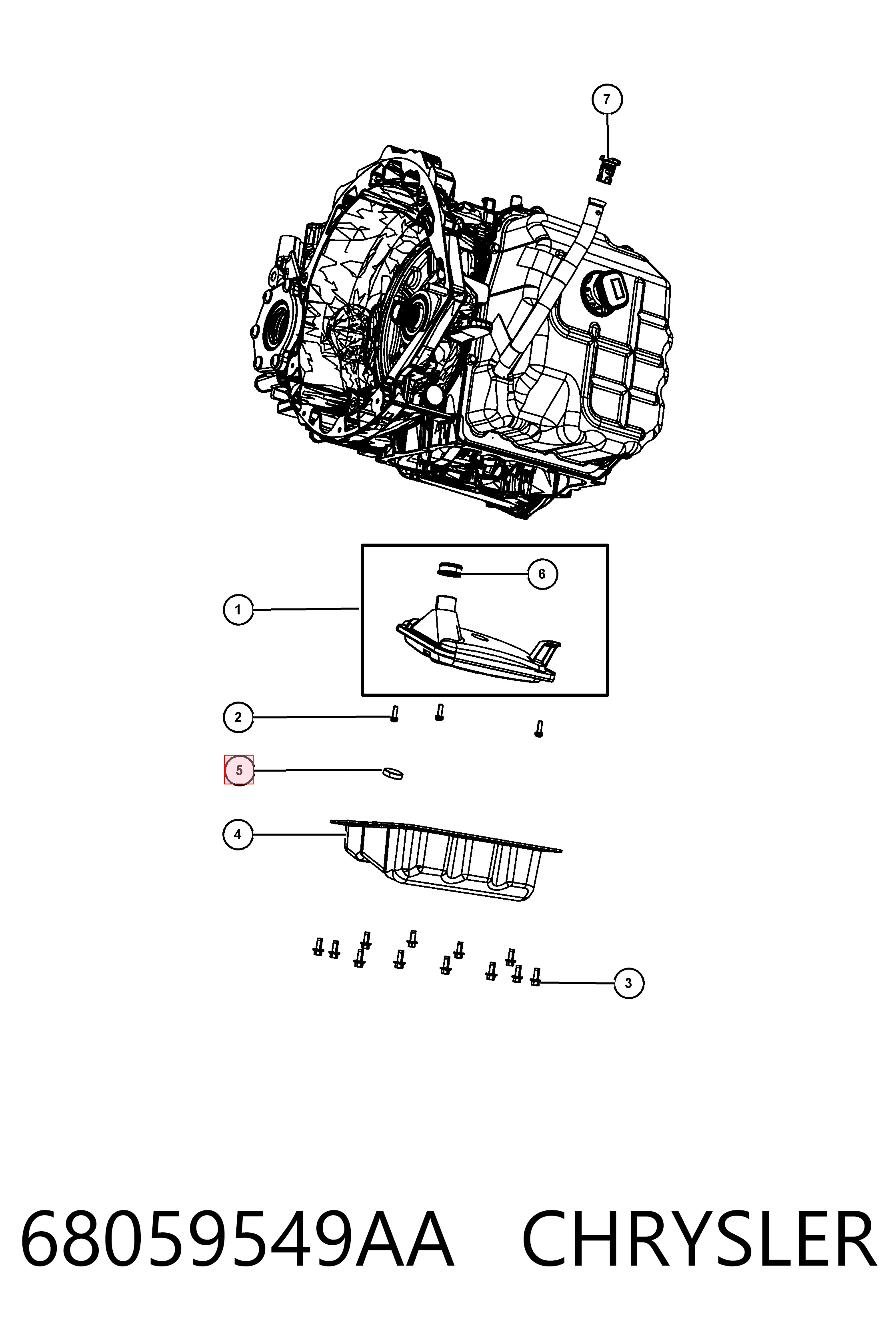 68059549AA Chrysler Filtro da Caixa Automática de Mudança