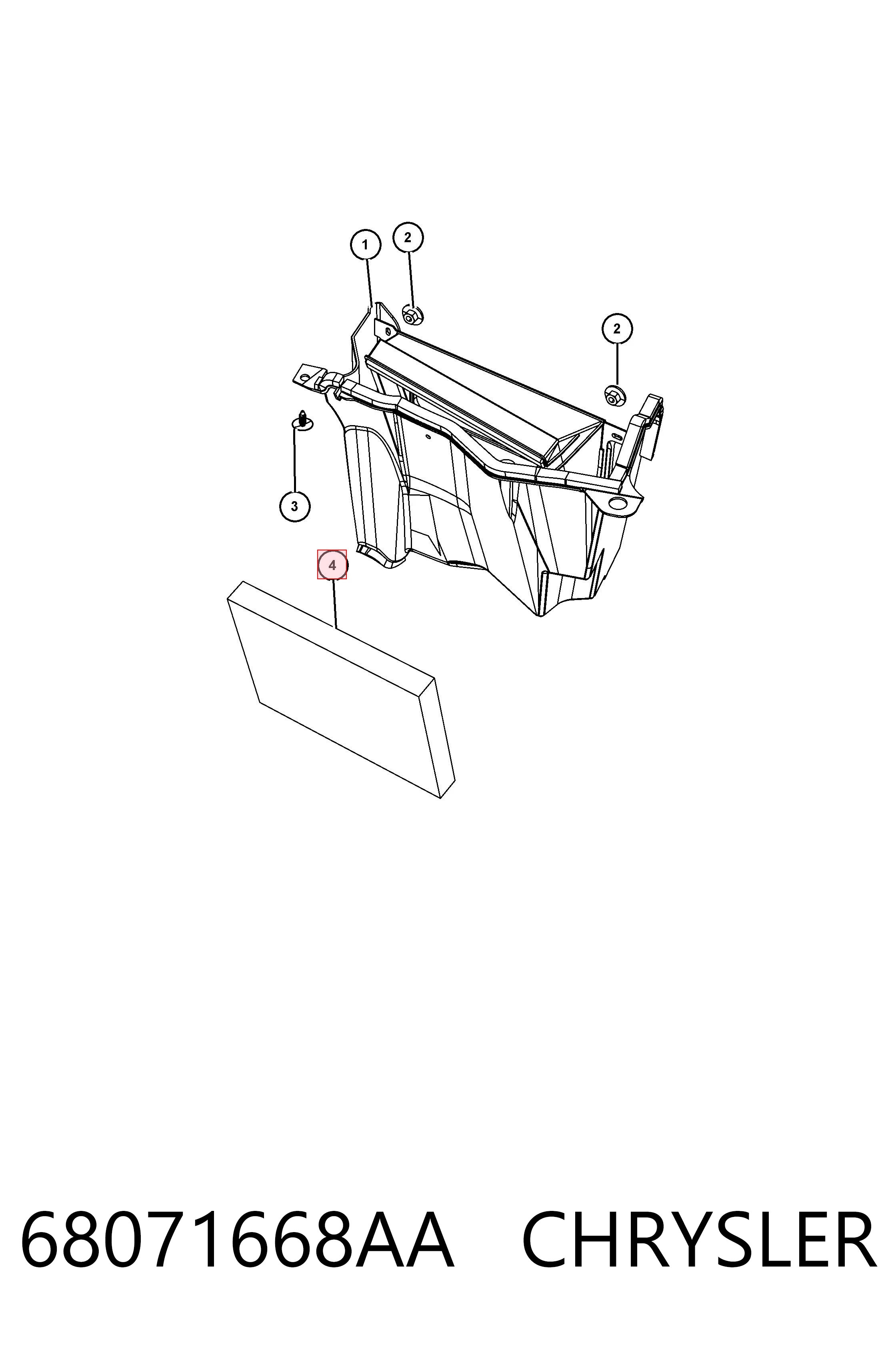 68071668AA Chrysler Filtro de salão