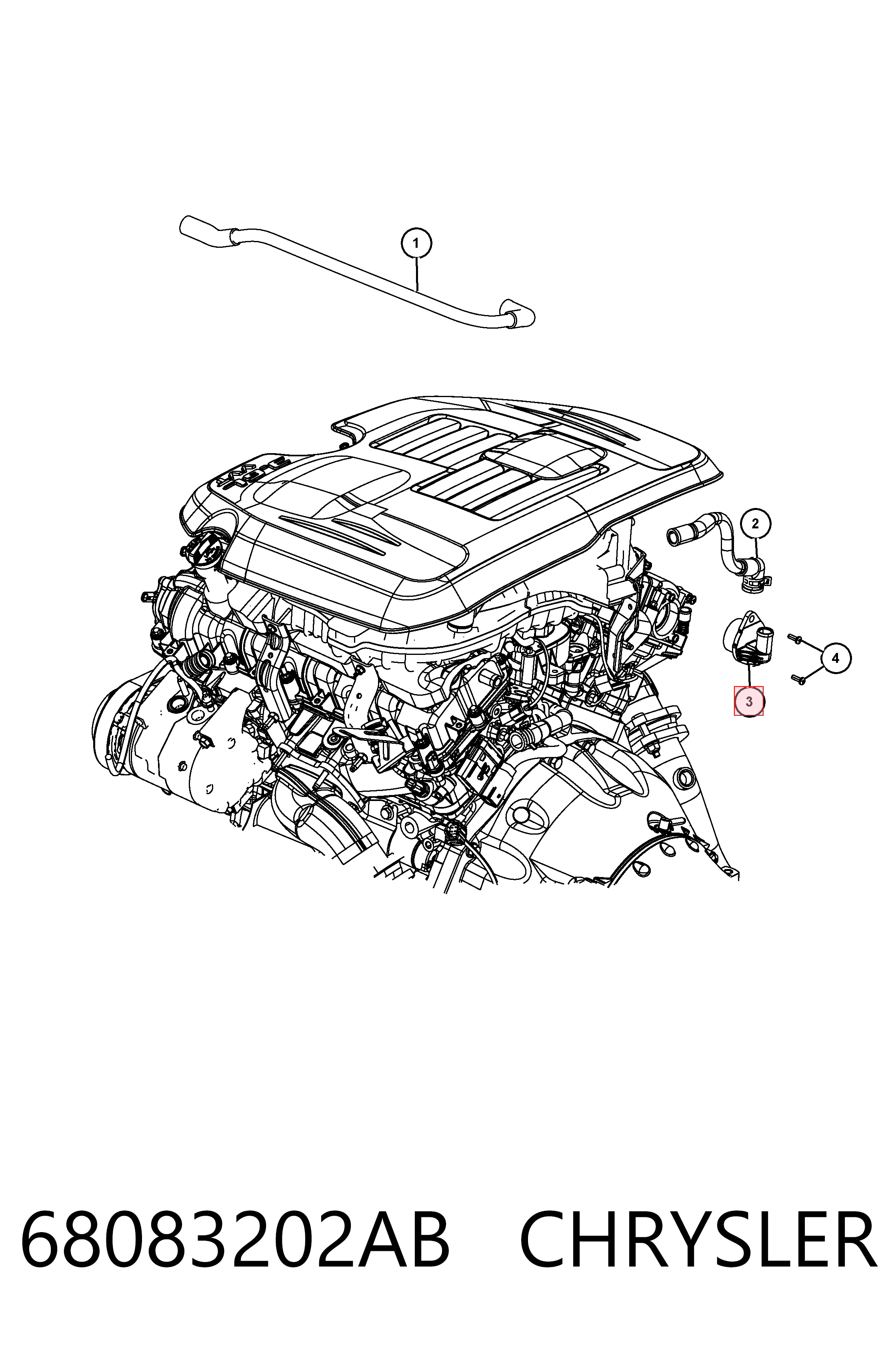 K05184763AD Fiat/Alfa/Lancia Válvula PCV de ventilação dos gases de cárter