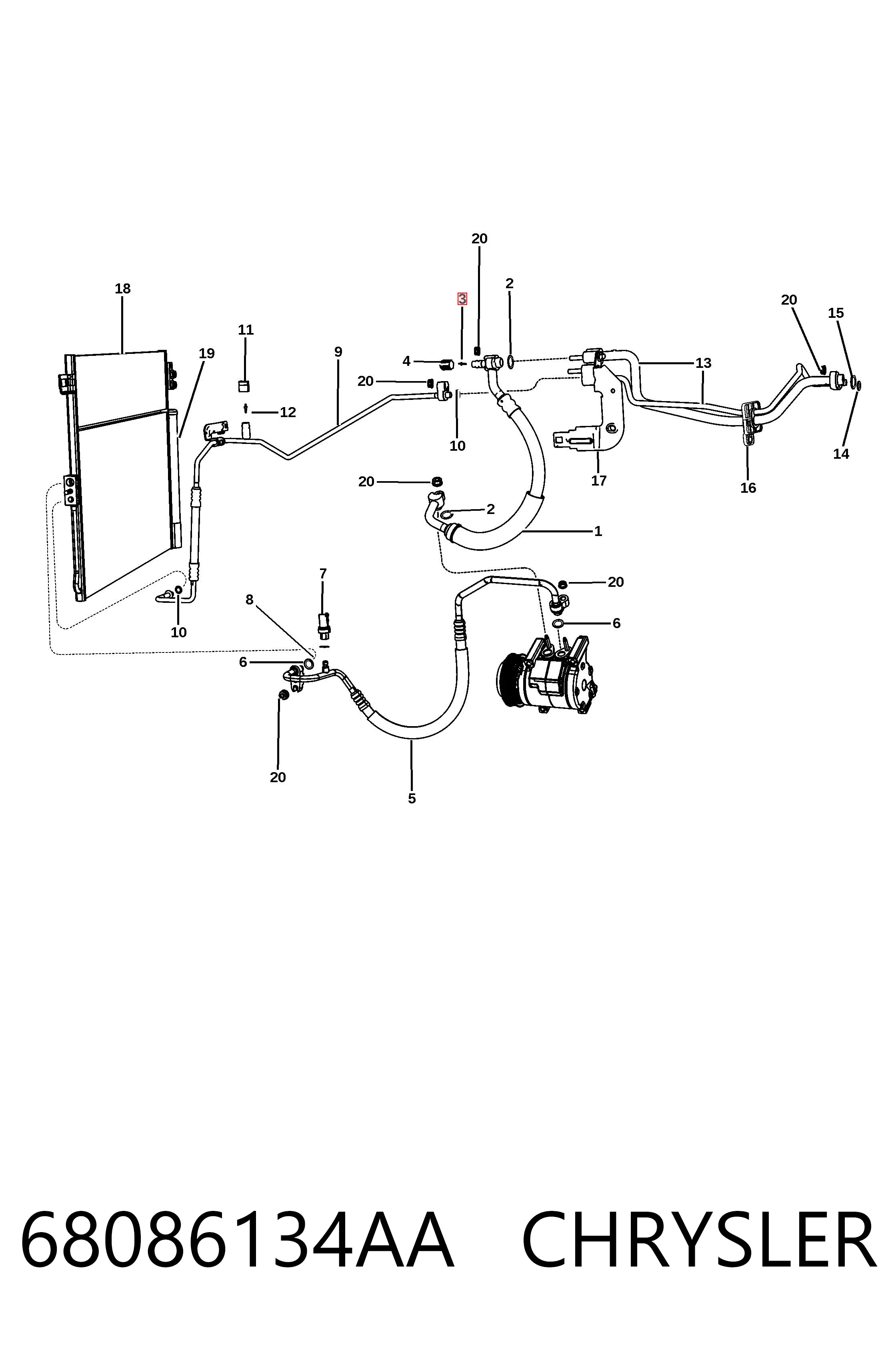 Válvula de reabastecimento de aparelho de ar condicionado Fiat/Alfa/Lancia K68086134AA preço, a partir de 3,85 USD