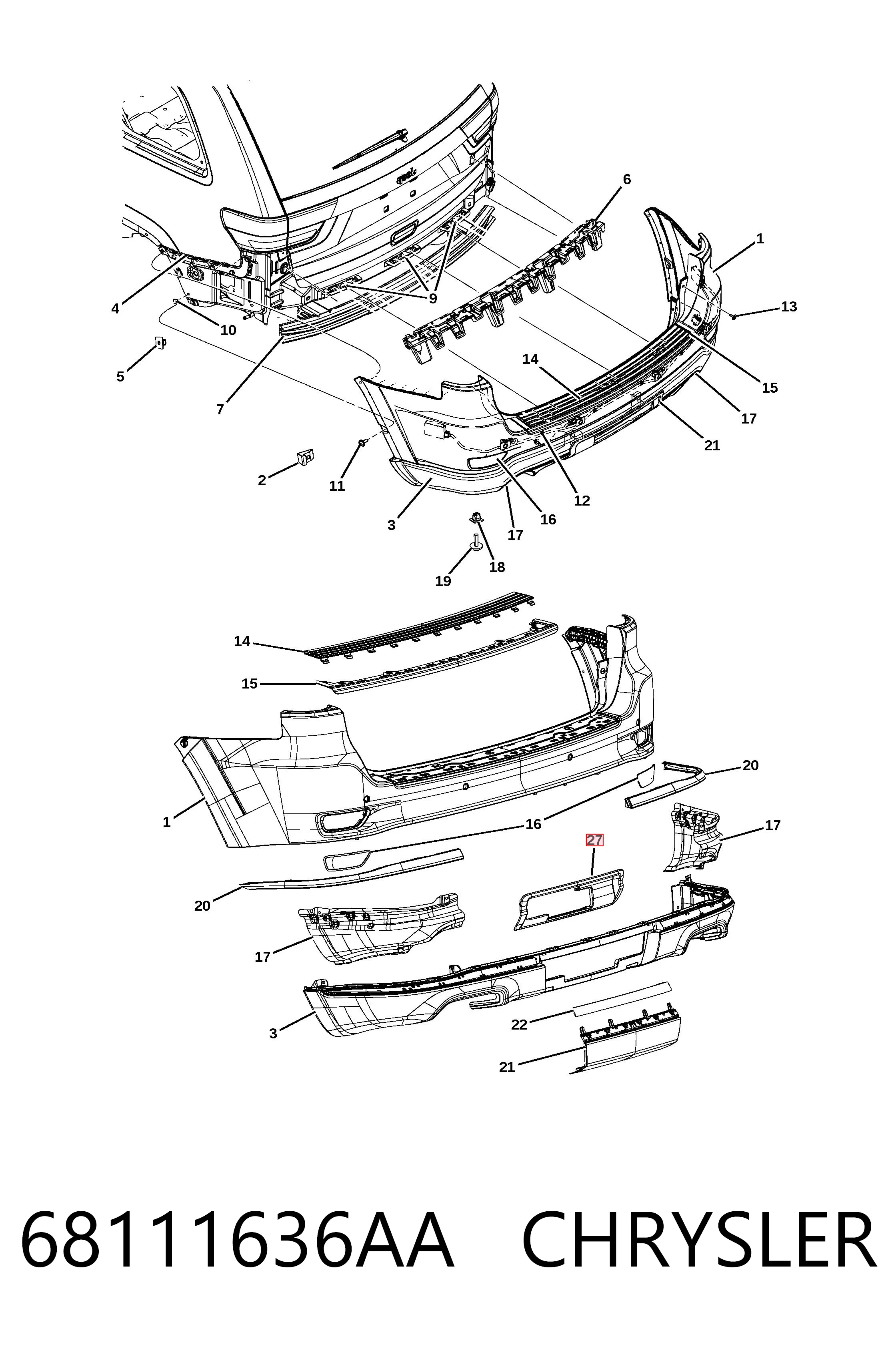 68111636AA Chrysler 