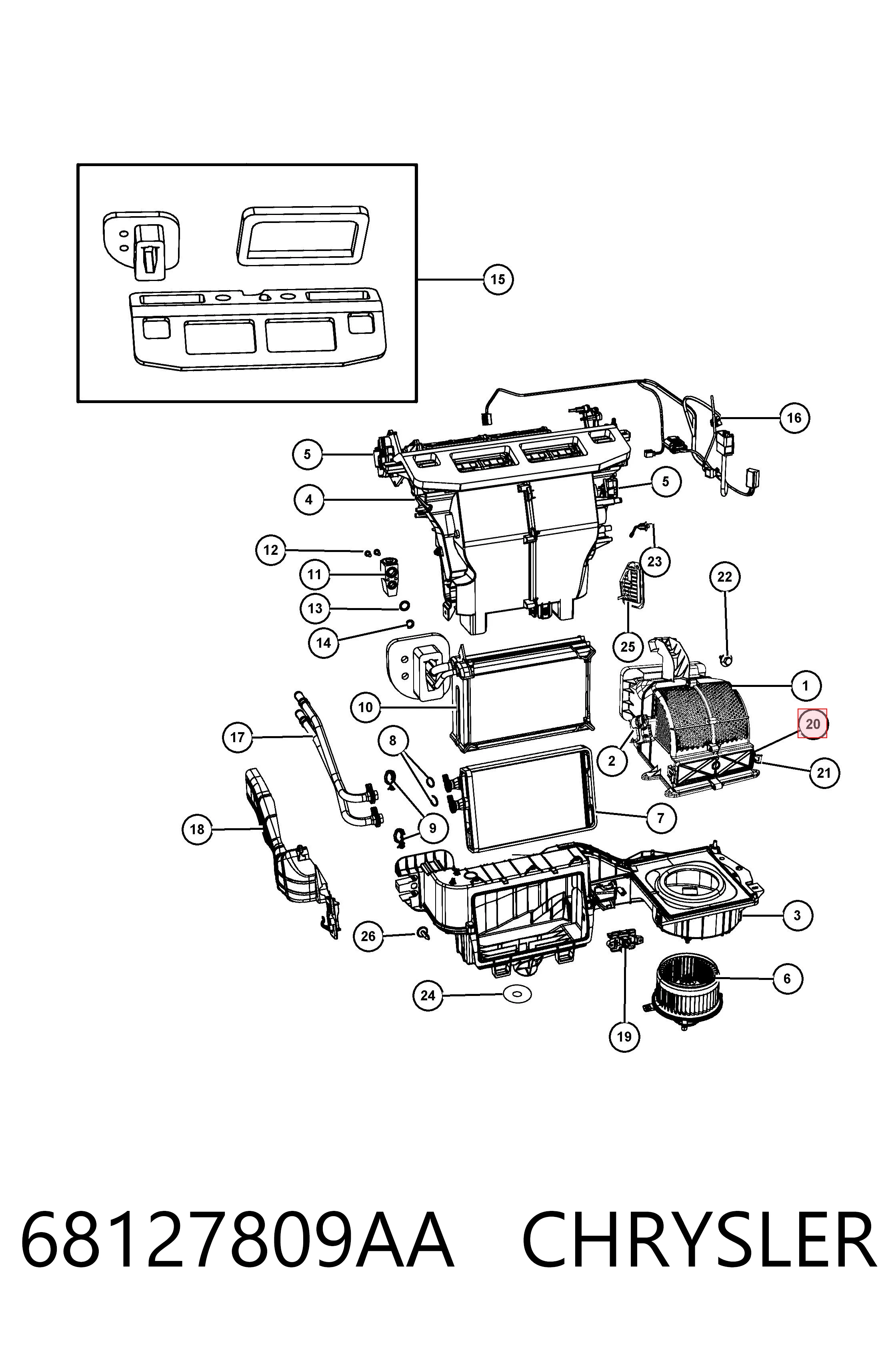 68127809AA Chrysler Filtro de salão