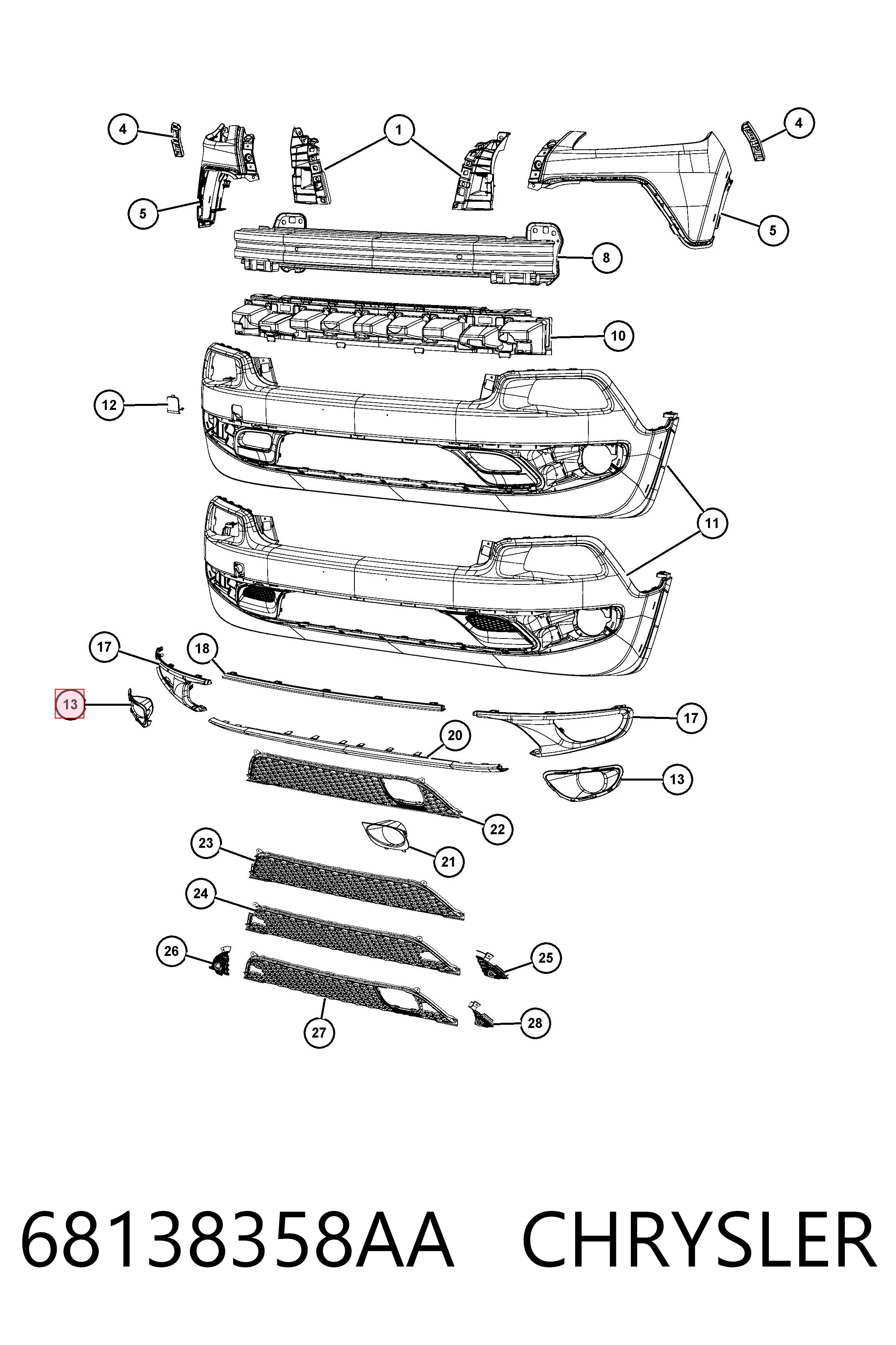 68138358AA Chrysler 