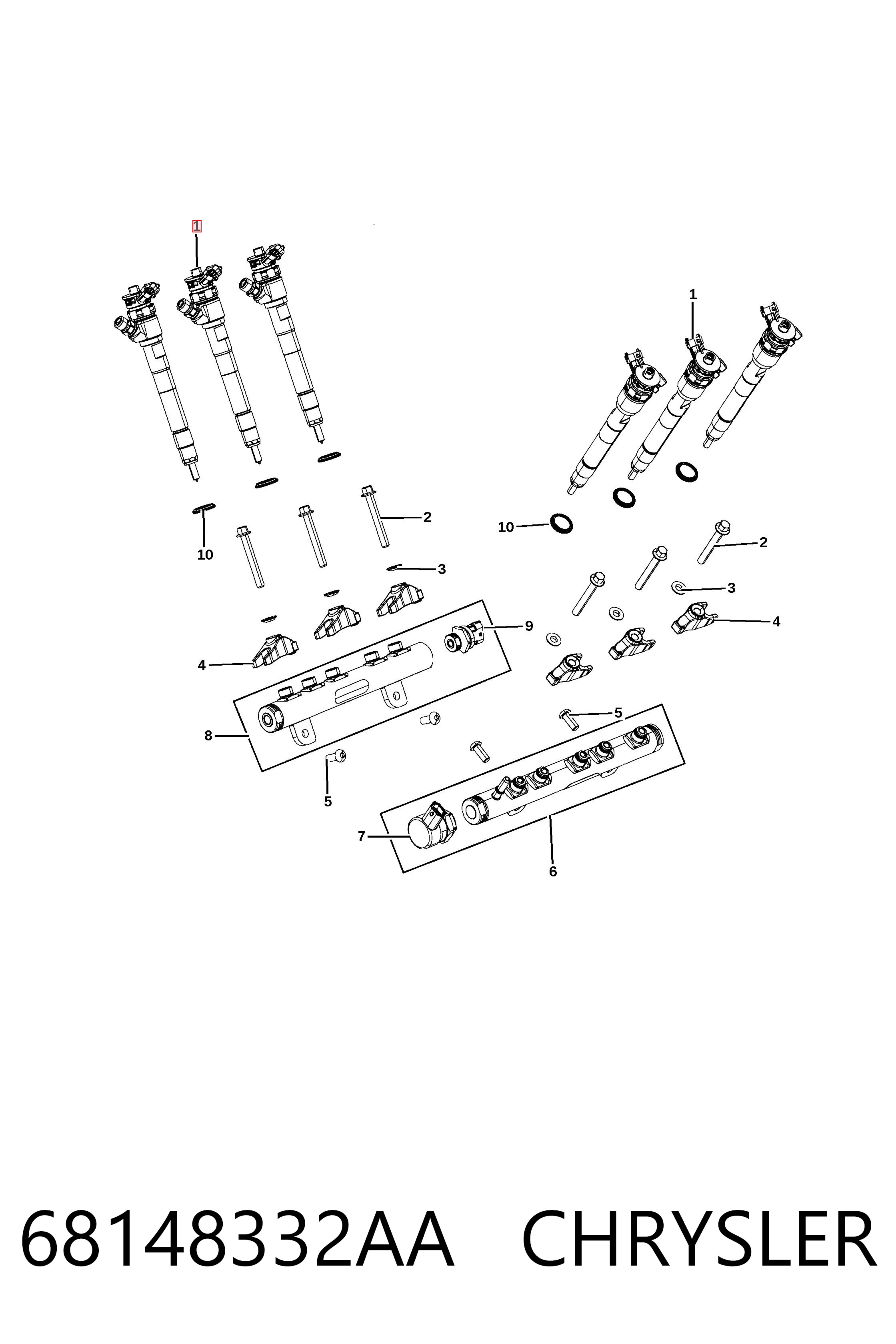 Compre RX148332AA Mitsubishi Injetor de injeção de combustível