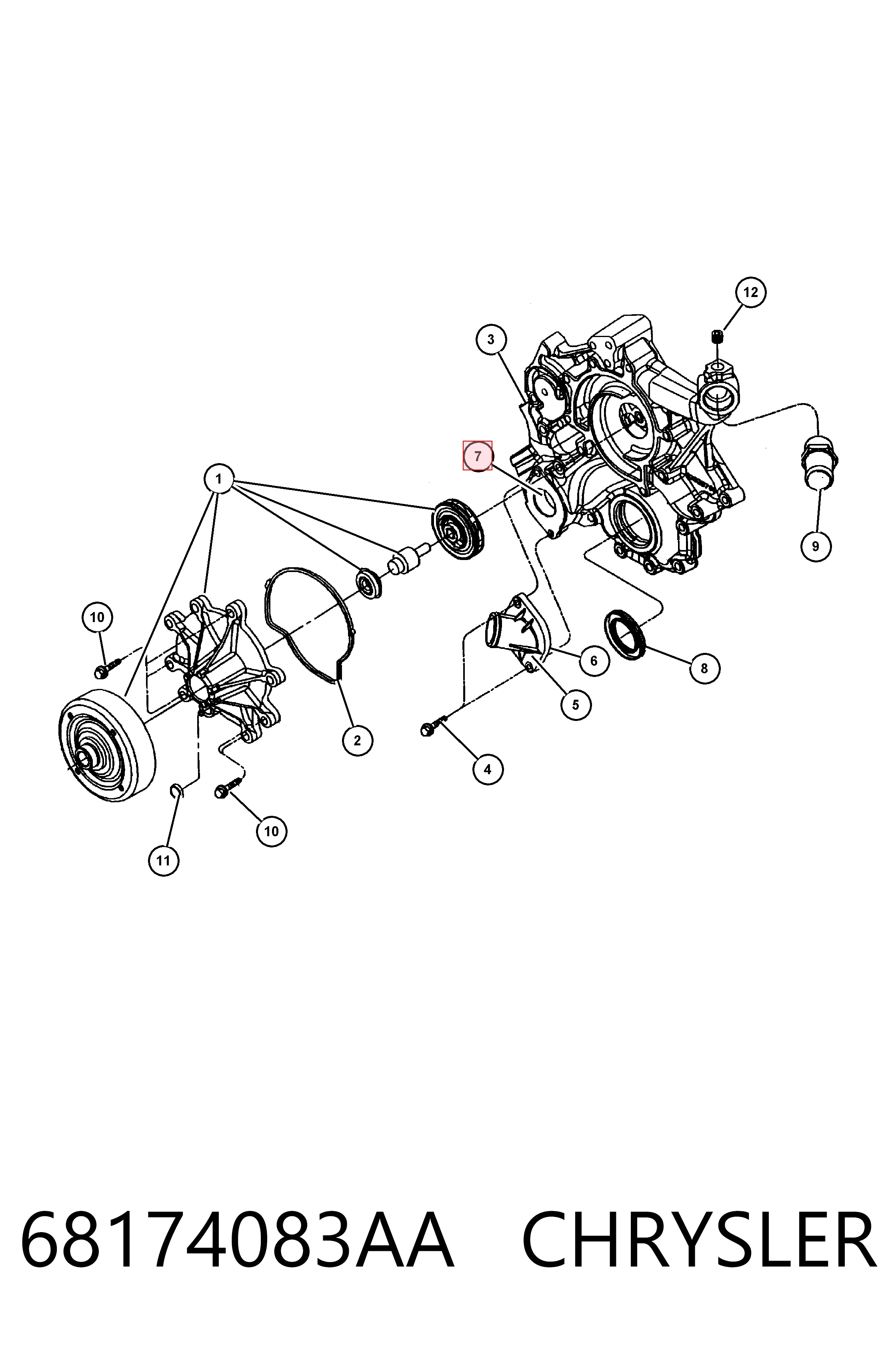 68174083AA Chrysler Termostato