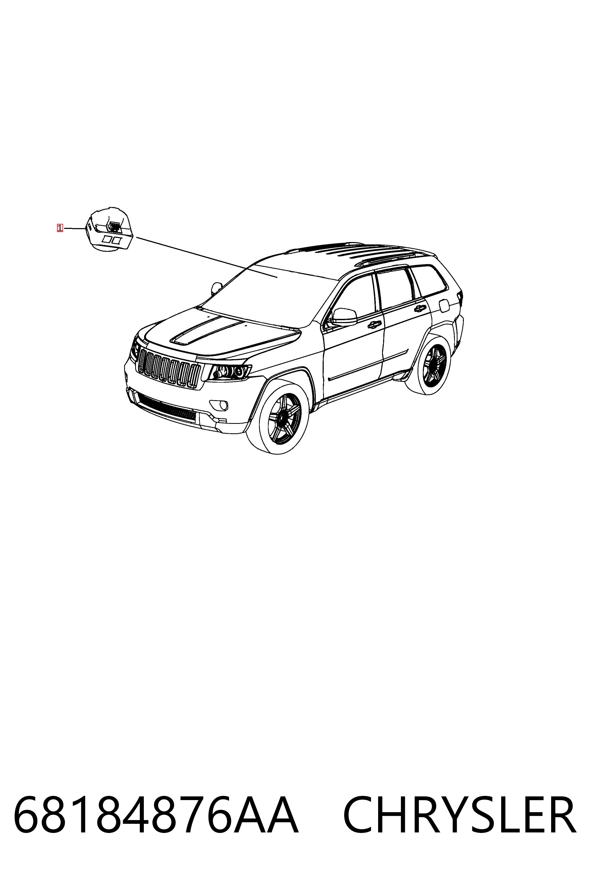 68184876AA Chrysler Sensor de chuva